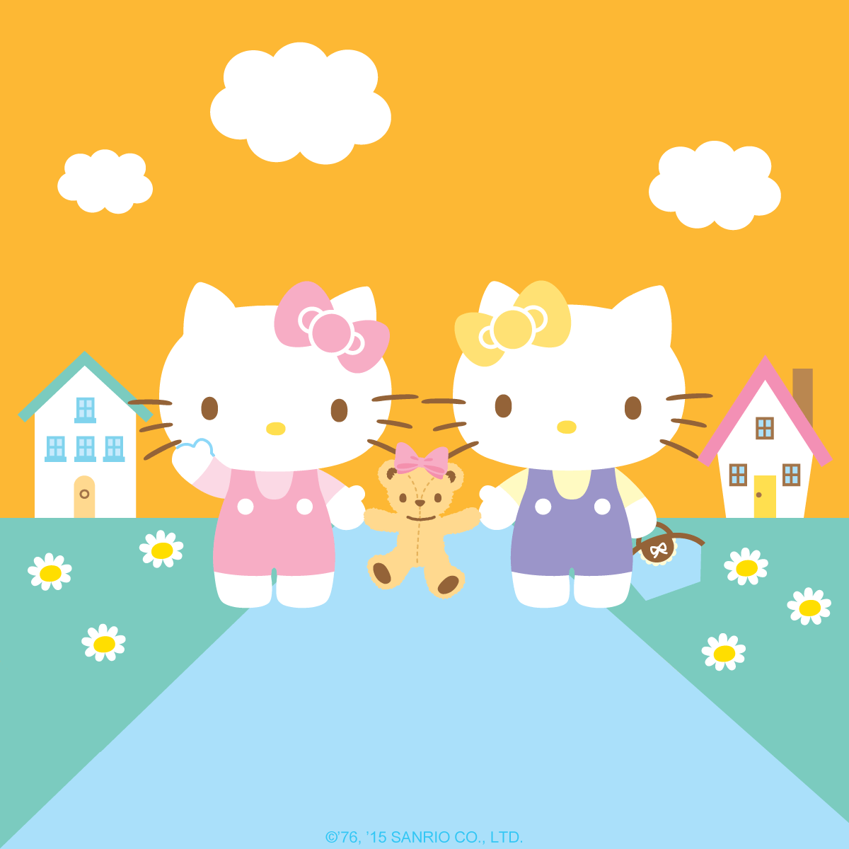 1200x1200 Happy #NationalSiblingsDay from #HelloKitty and her twin sister, Mimmy!