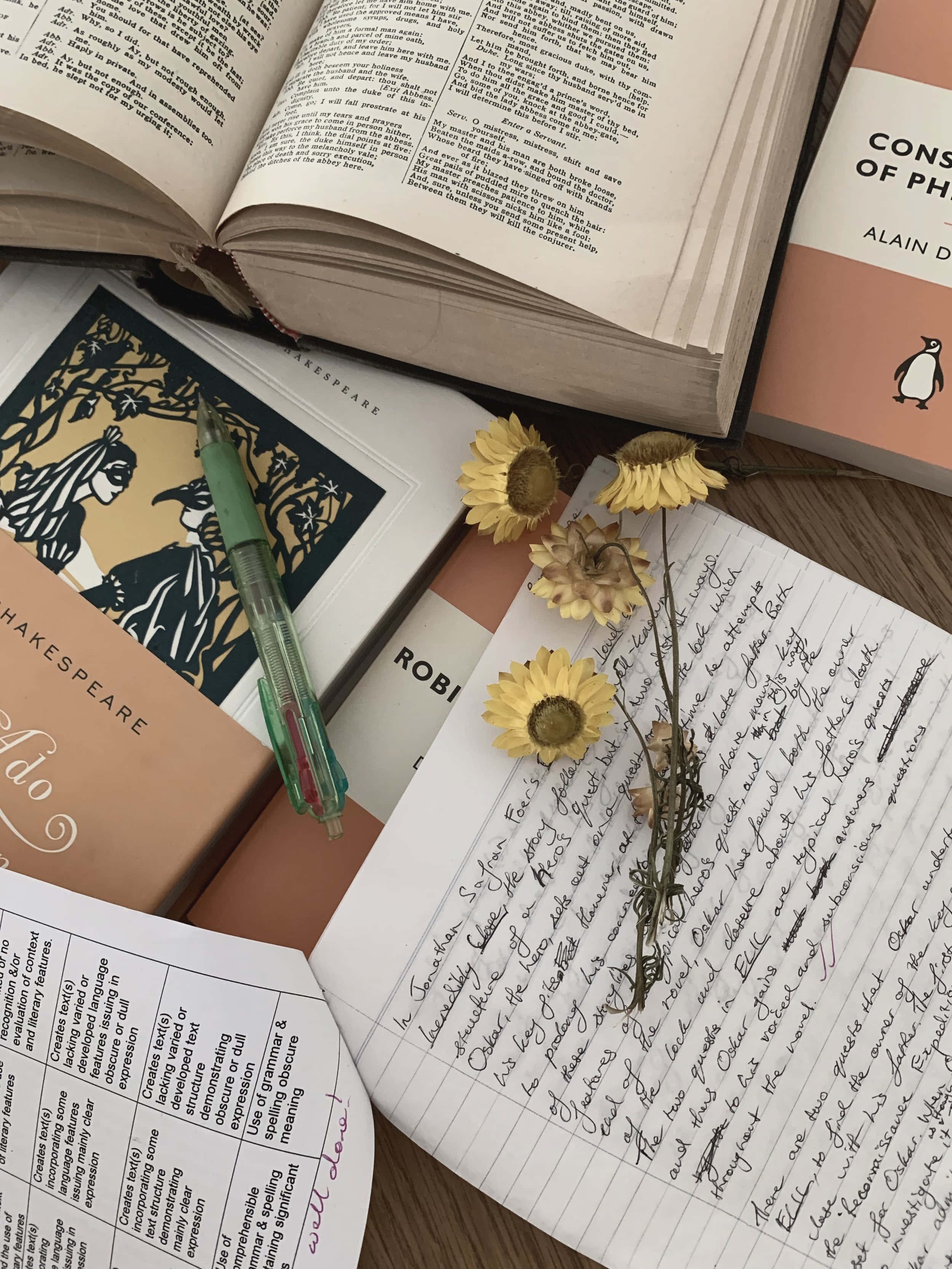 2500x3333 Download Literary_ Elegance_ Study_ Materials Wallpaper
