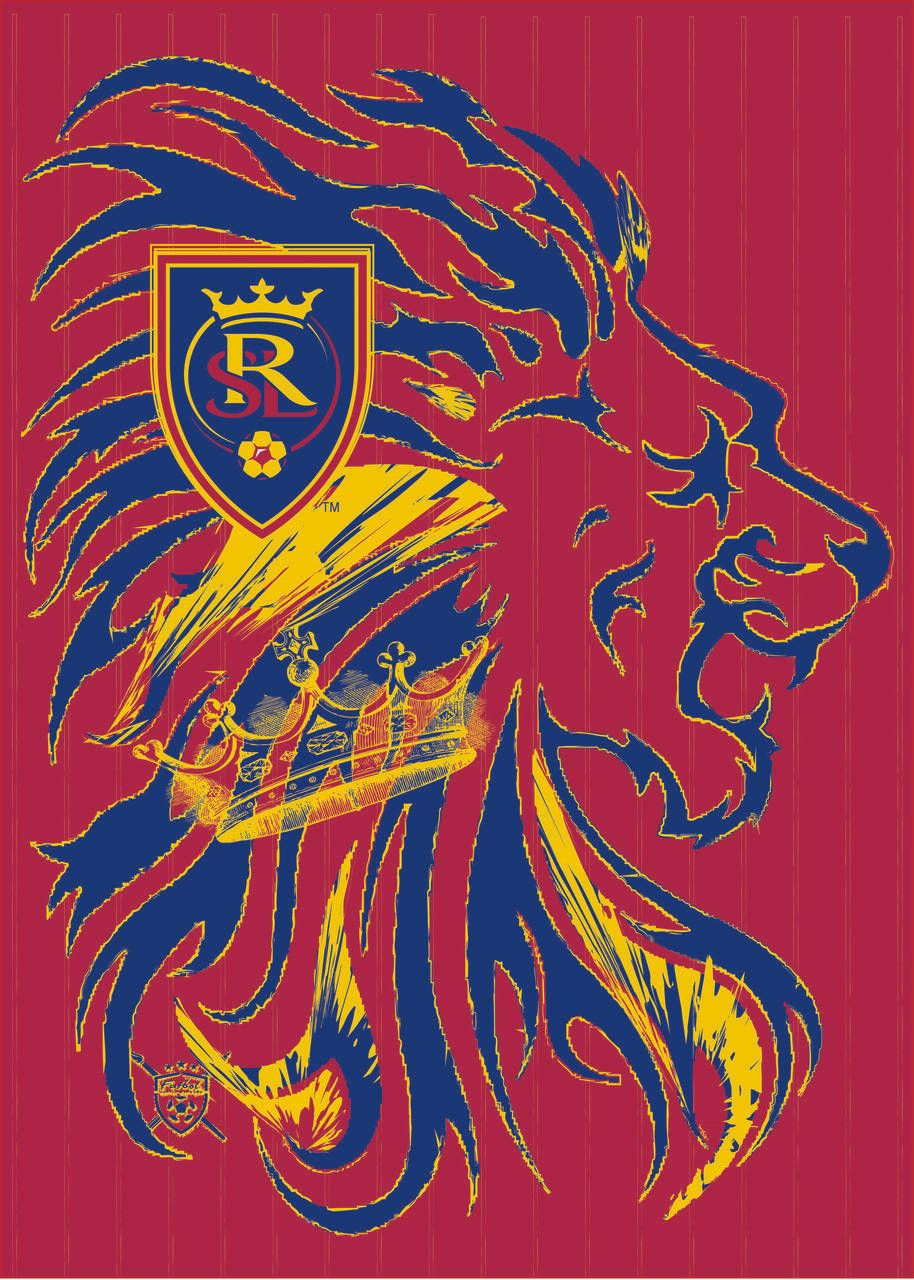 914x1280 Download Real Salt Lake Maroon Lion Logo Wallpaper