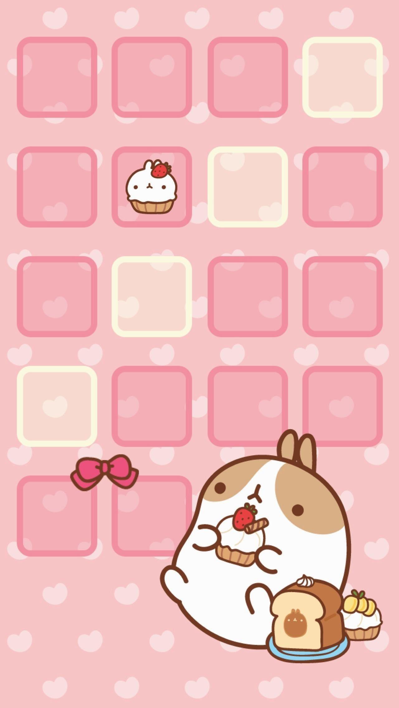 1280x2272 Pink Kawaii Wallpaper