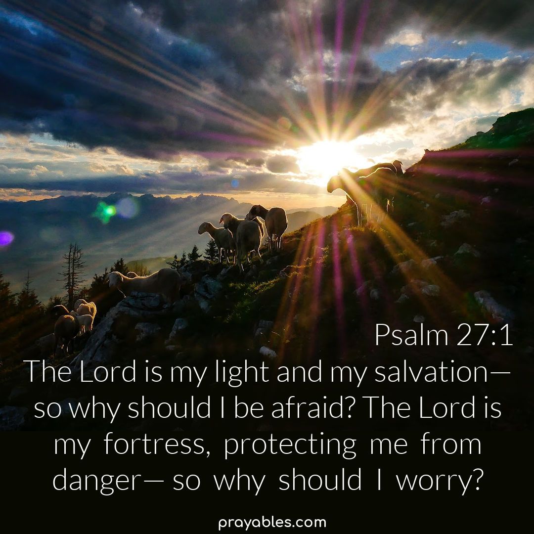 1080x1080 Bible: Psalm 27:1