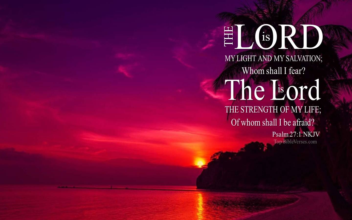 1440x900 Psalm 27:1 Desktop Wallpaper