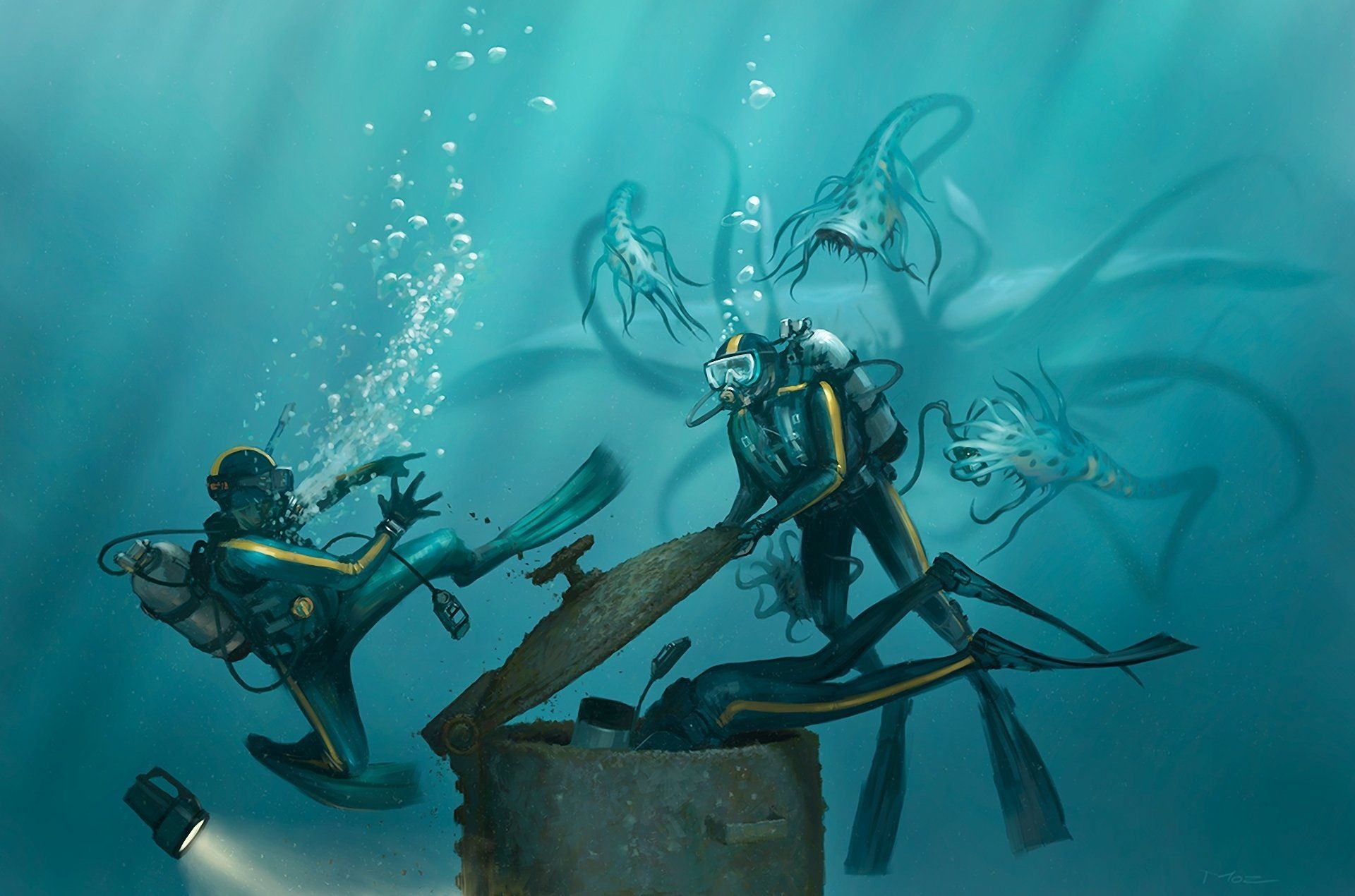 1920x1270 Epic Fantasy Dive: Clash with the Sea Monster