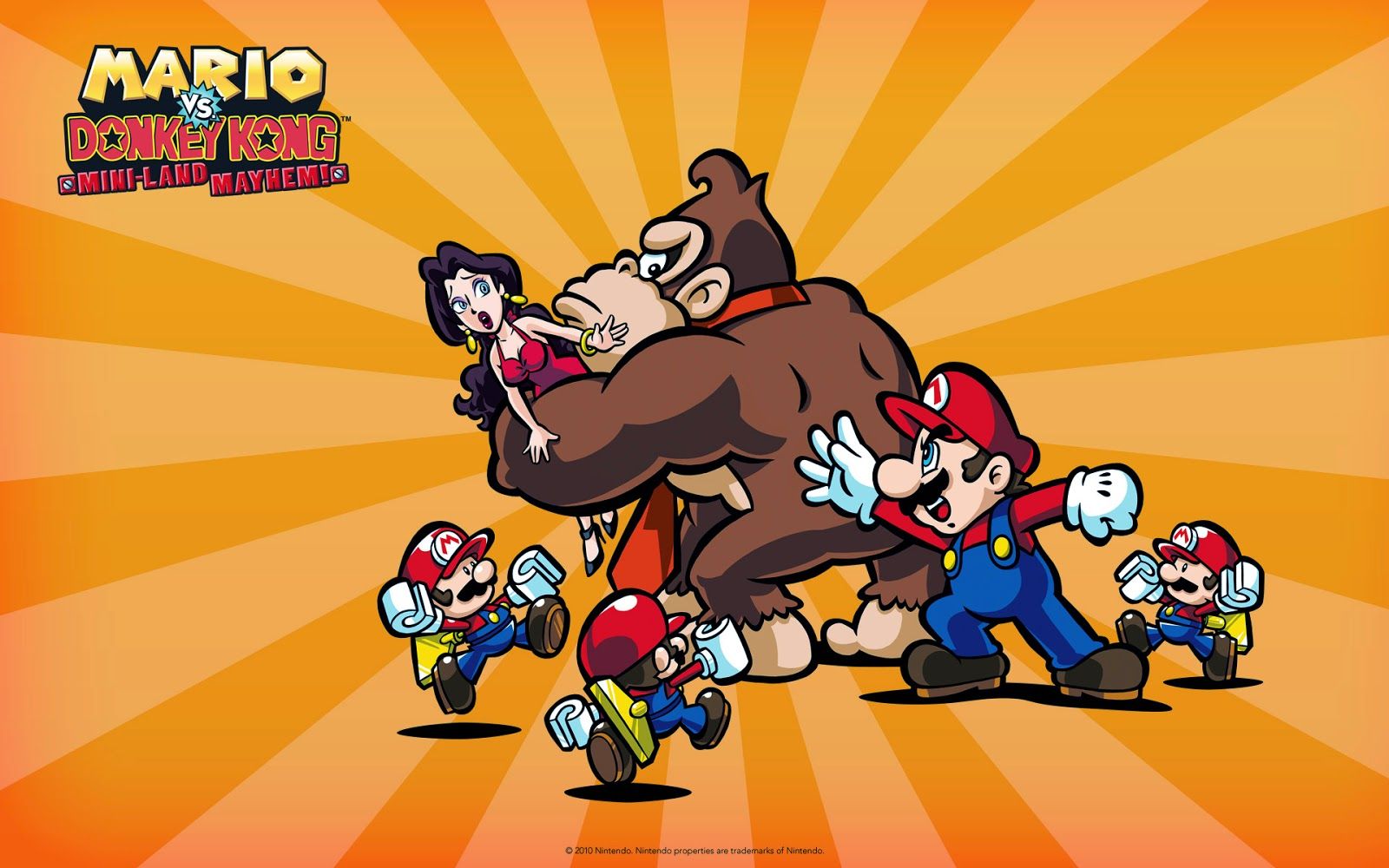 1600x1000 My Super Mario Boy: Mario vs Donkey Kong Wallpaper