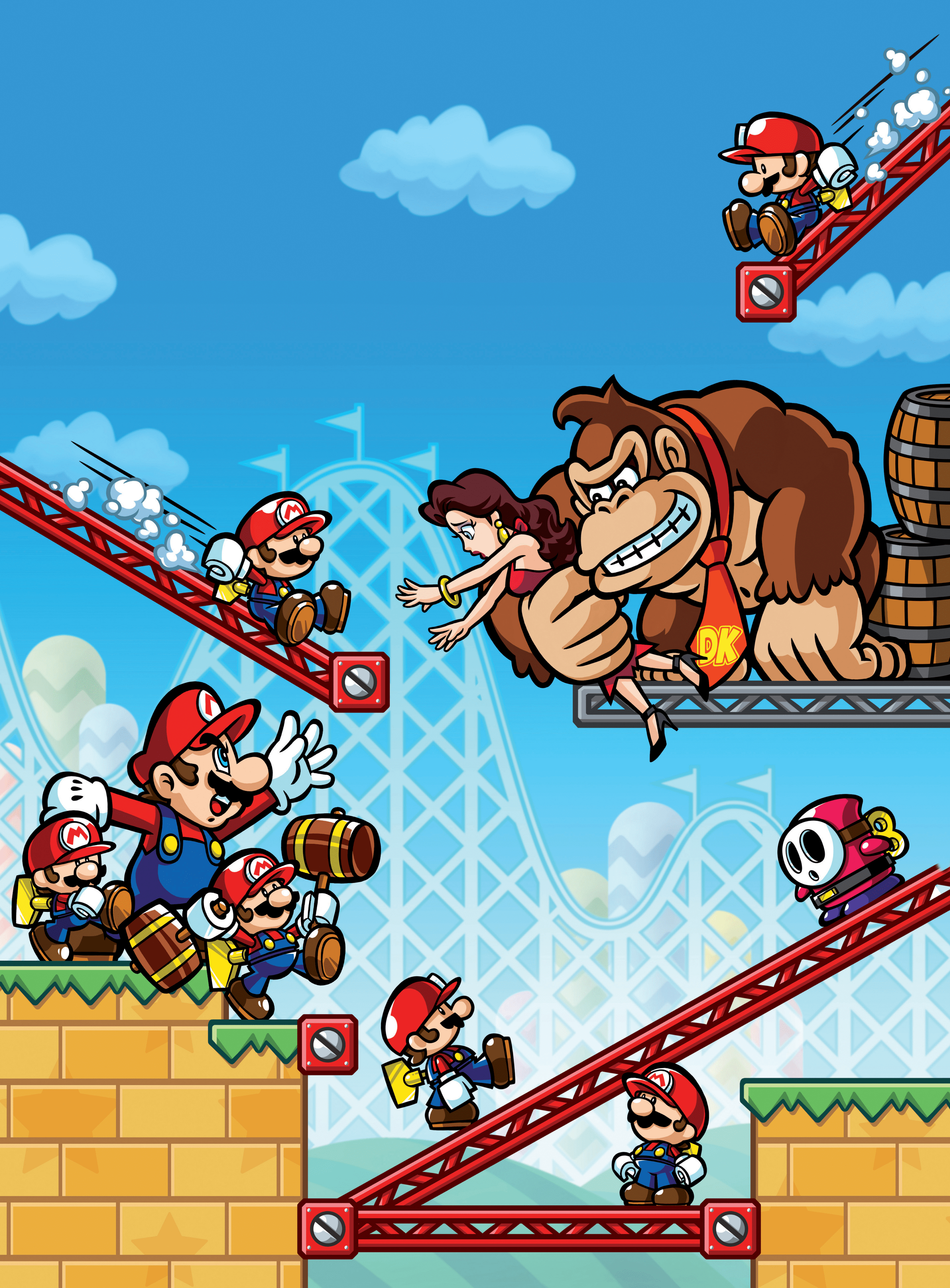 2583x3500 Mario Vs. Donkey Kong Wallpaper