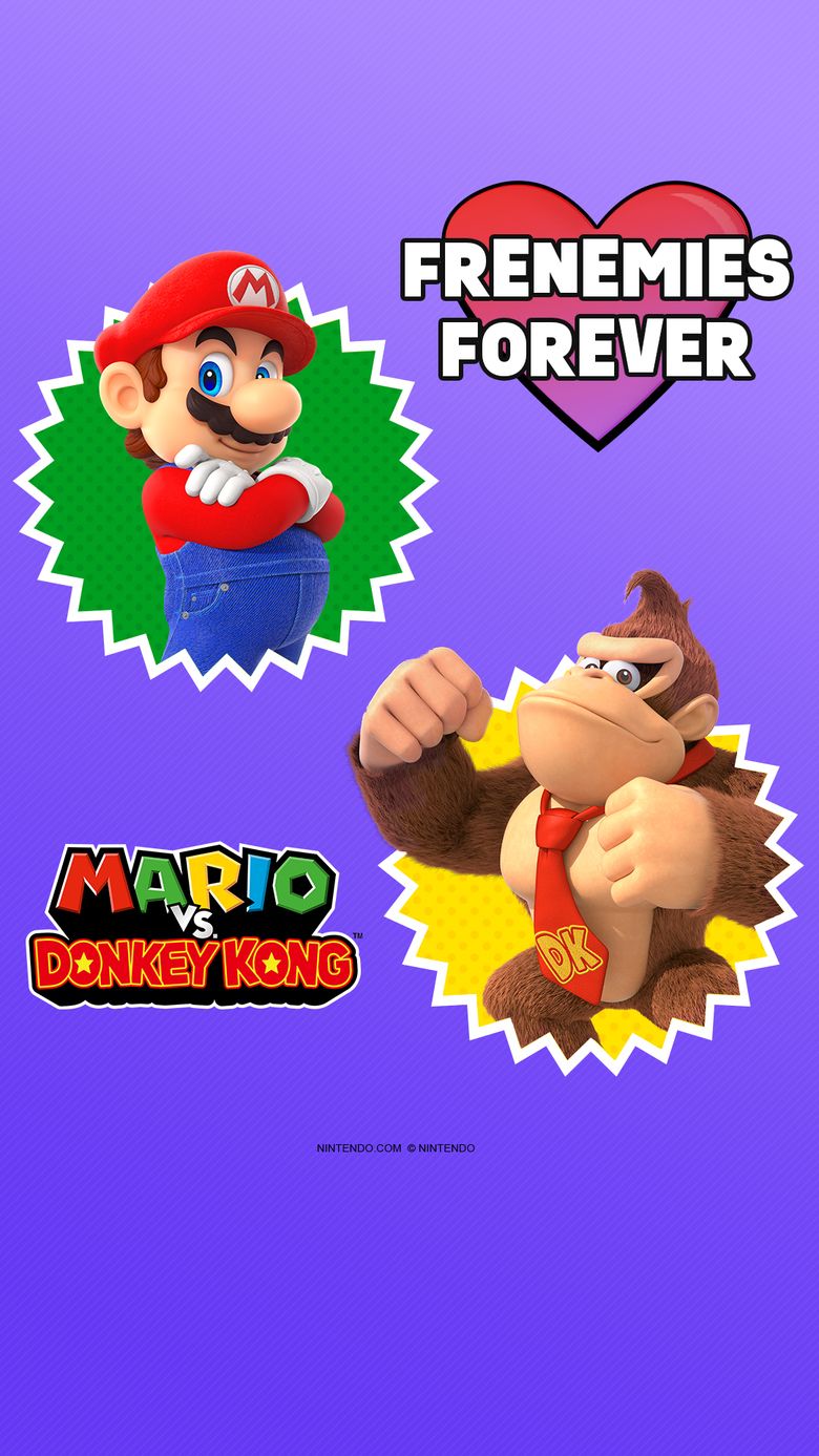 780x1387 Nintendo Shares Mario Vs. Donkey Kong Themed Valentine's Day ECards