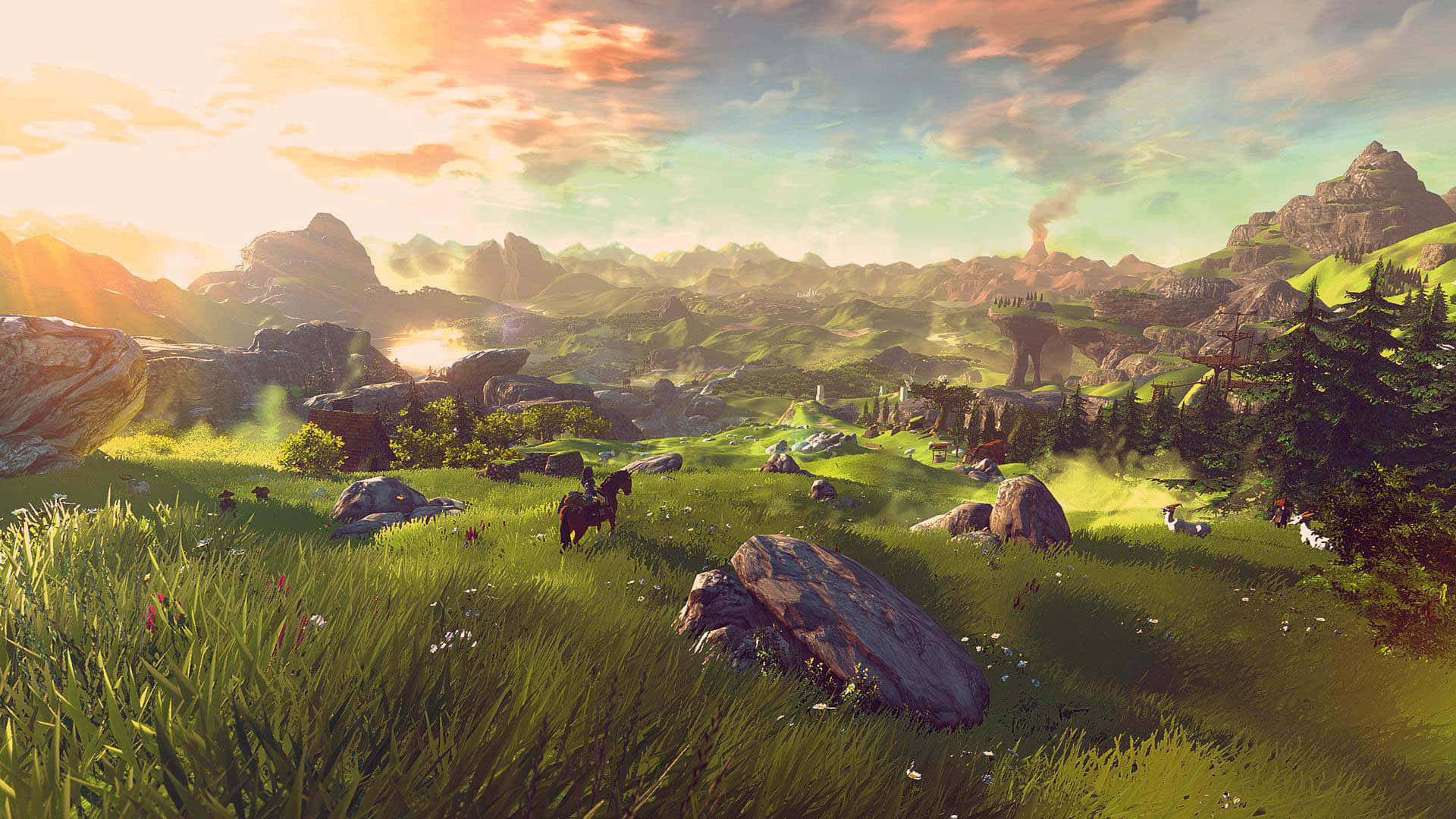 1920x1080 Zelda Landscape Wallpaper