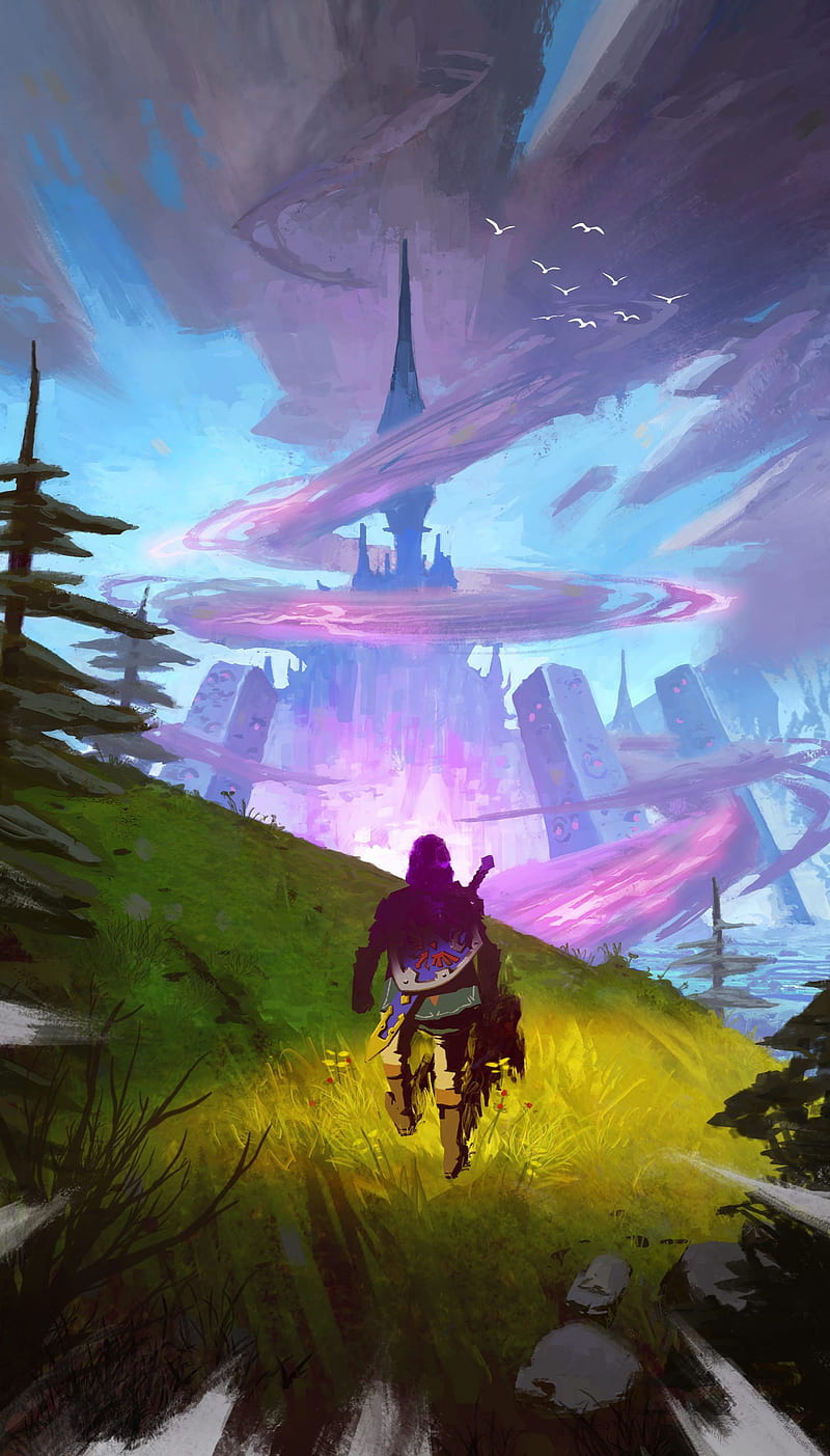 800x1403 Legend of Zelda, breath of the wild, games, ganon, hyrule castle, link, HD phone wallpaper