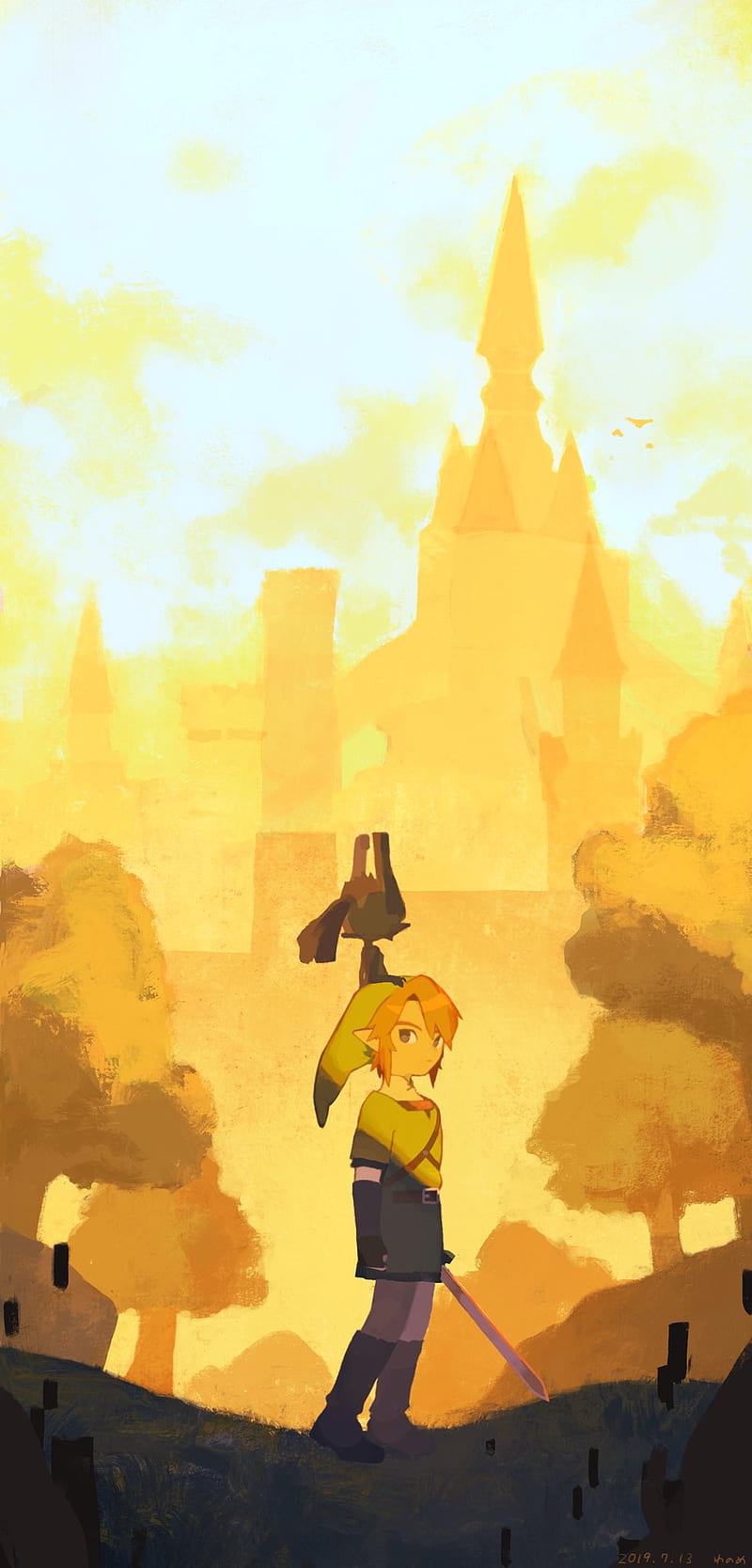 800x1667 Legend of Zelda art, hyrule, legend of zelda, link, midna, HD phone wallpaper