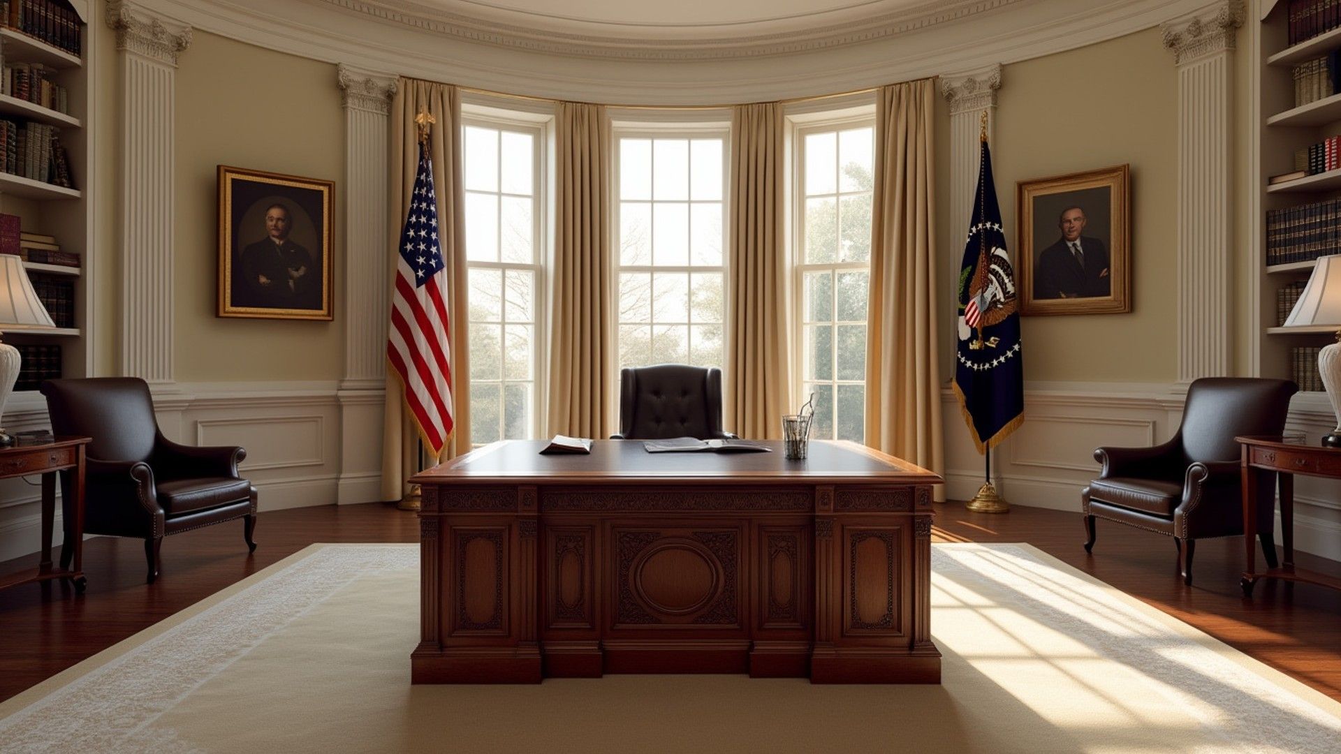 1920x1080 White House Oval Office. FREE Premium Microsoft Teams Background