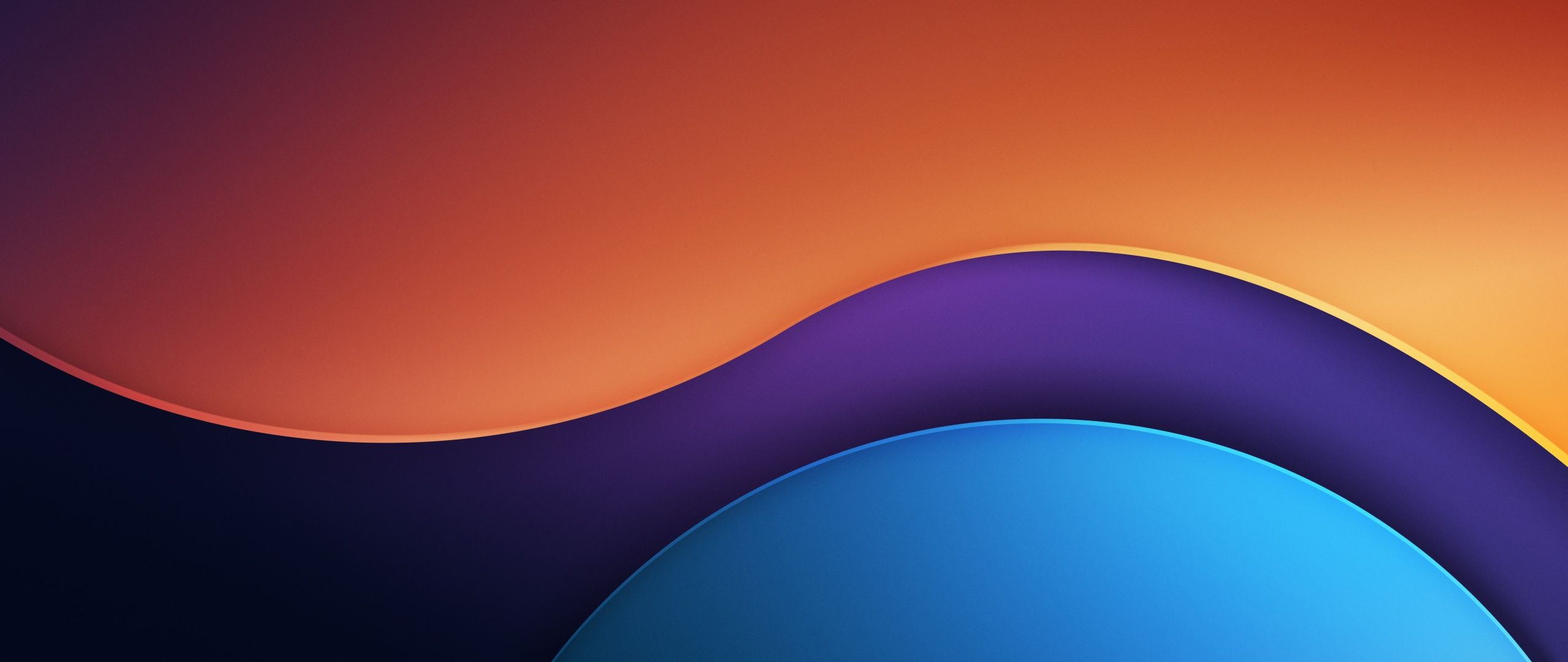 2560x1080 Abstract background Wallpaper 4K, Orange, Blue, 5K