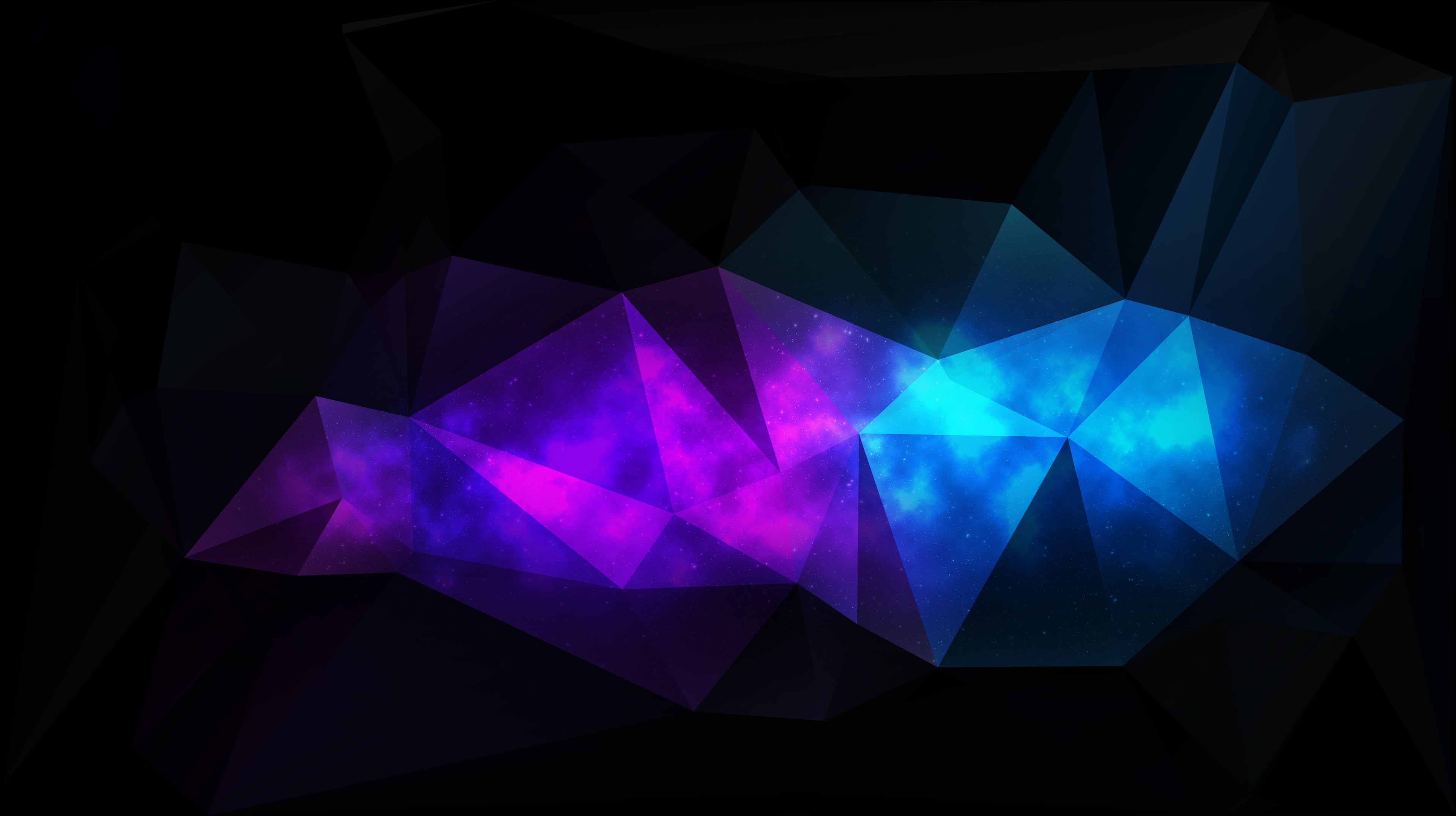 3837x2151 Abstract painting, space, low poly HD wallpaper