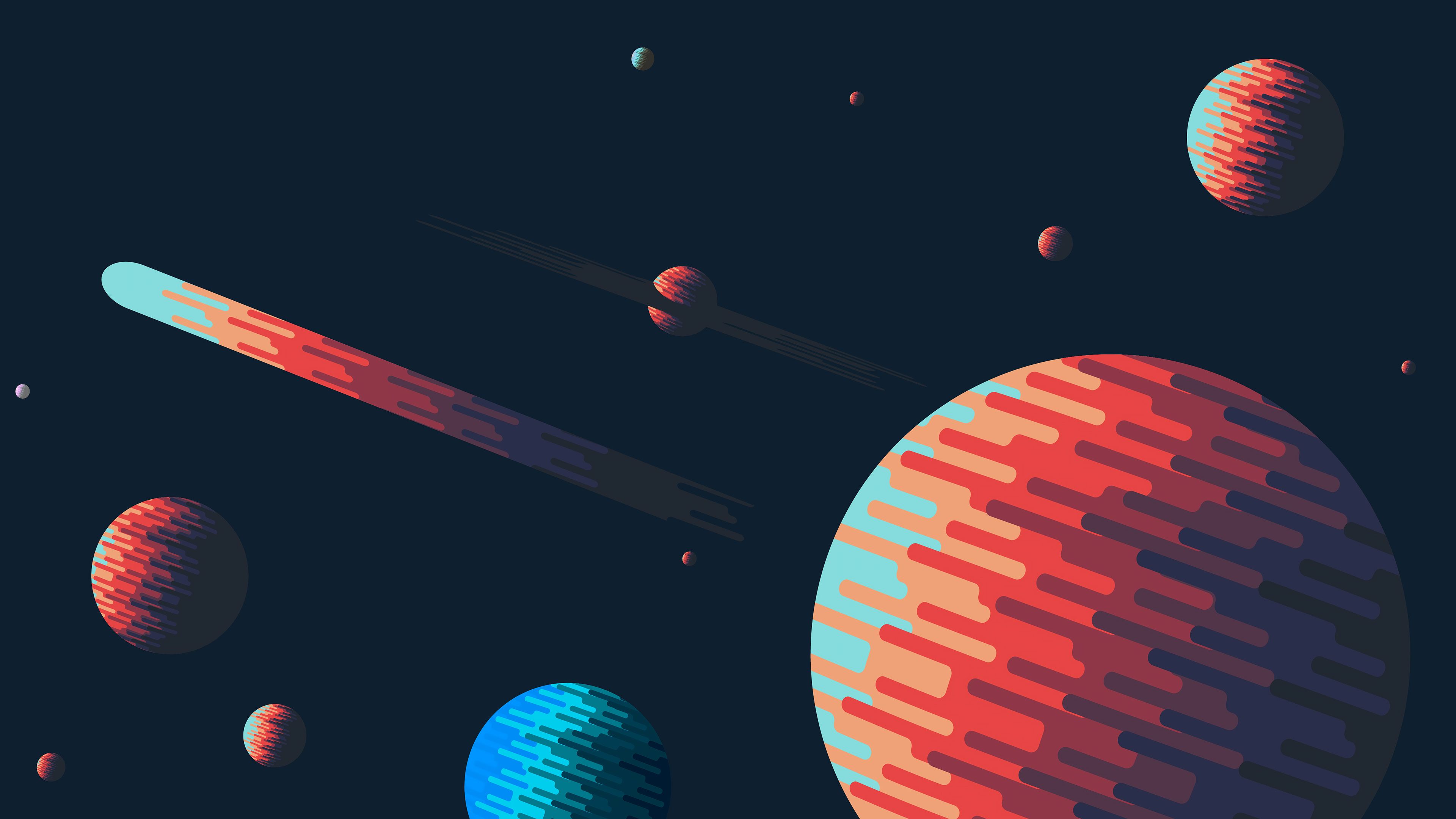 3840x2160 Planet Space Abstract Background Digital Art Wallpaper 4K HD PC g