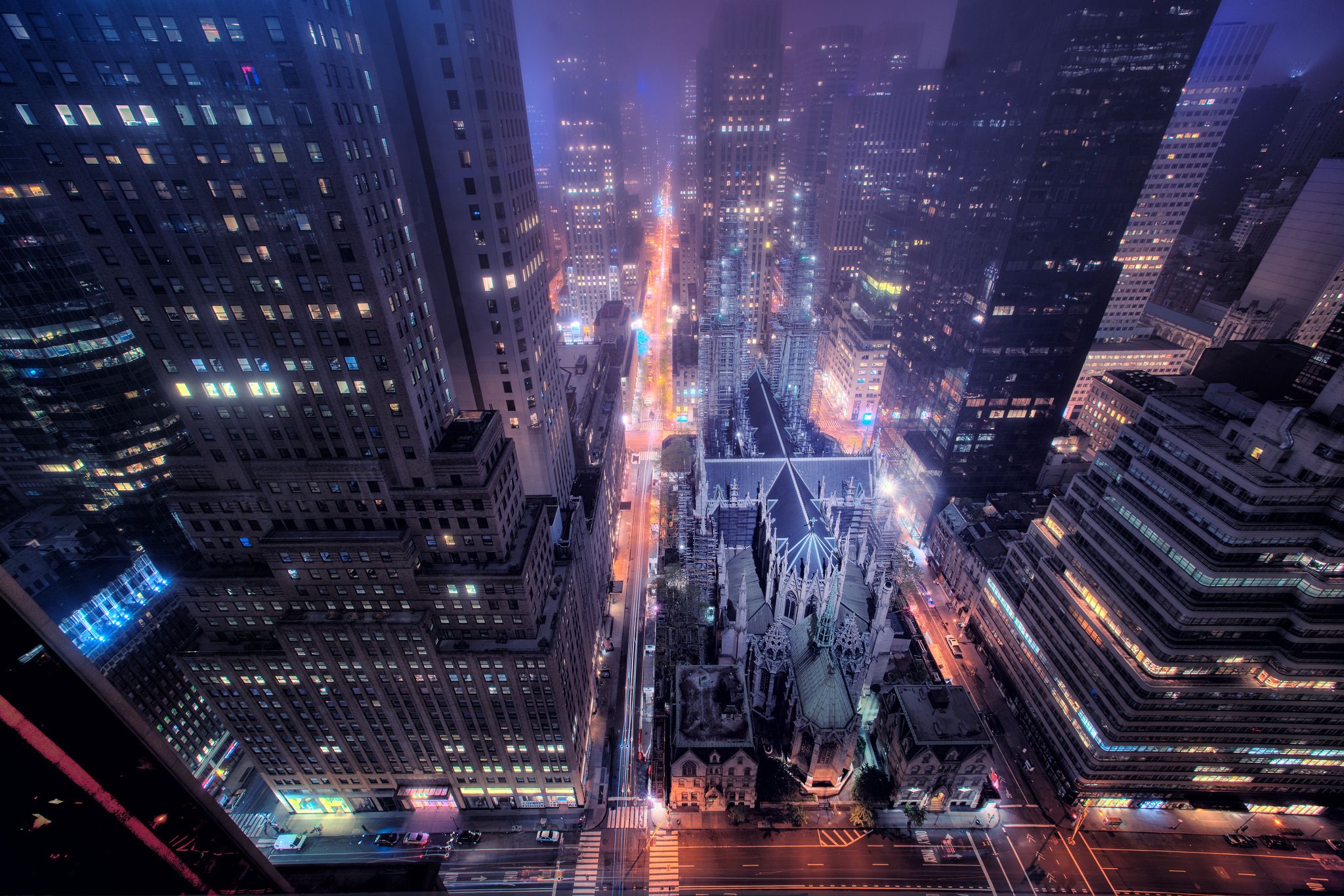 2048x1365 new, York, City, Street, Building, Window, Night, Road, Lights Wallpaper HD / Desktop and Mobile Background
