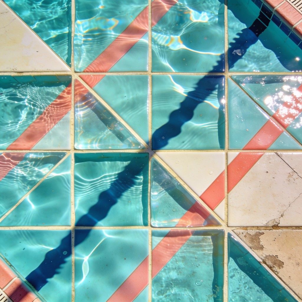 1024x1024 Download Retro Pool Aesthetic Image, Swimming, Water