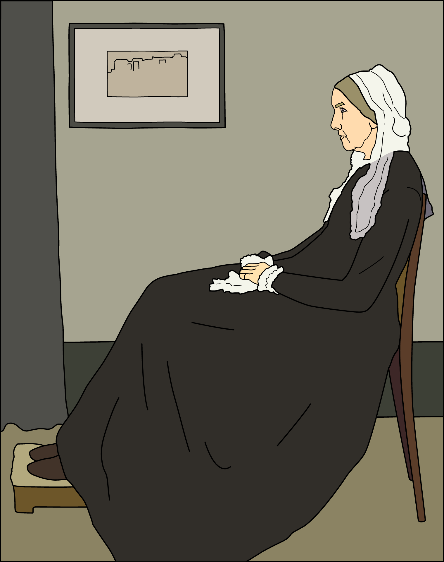 1519x1920 Whistler's Mother By James Whistler Digitally Made Illustrations On