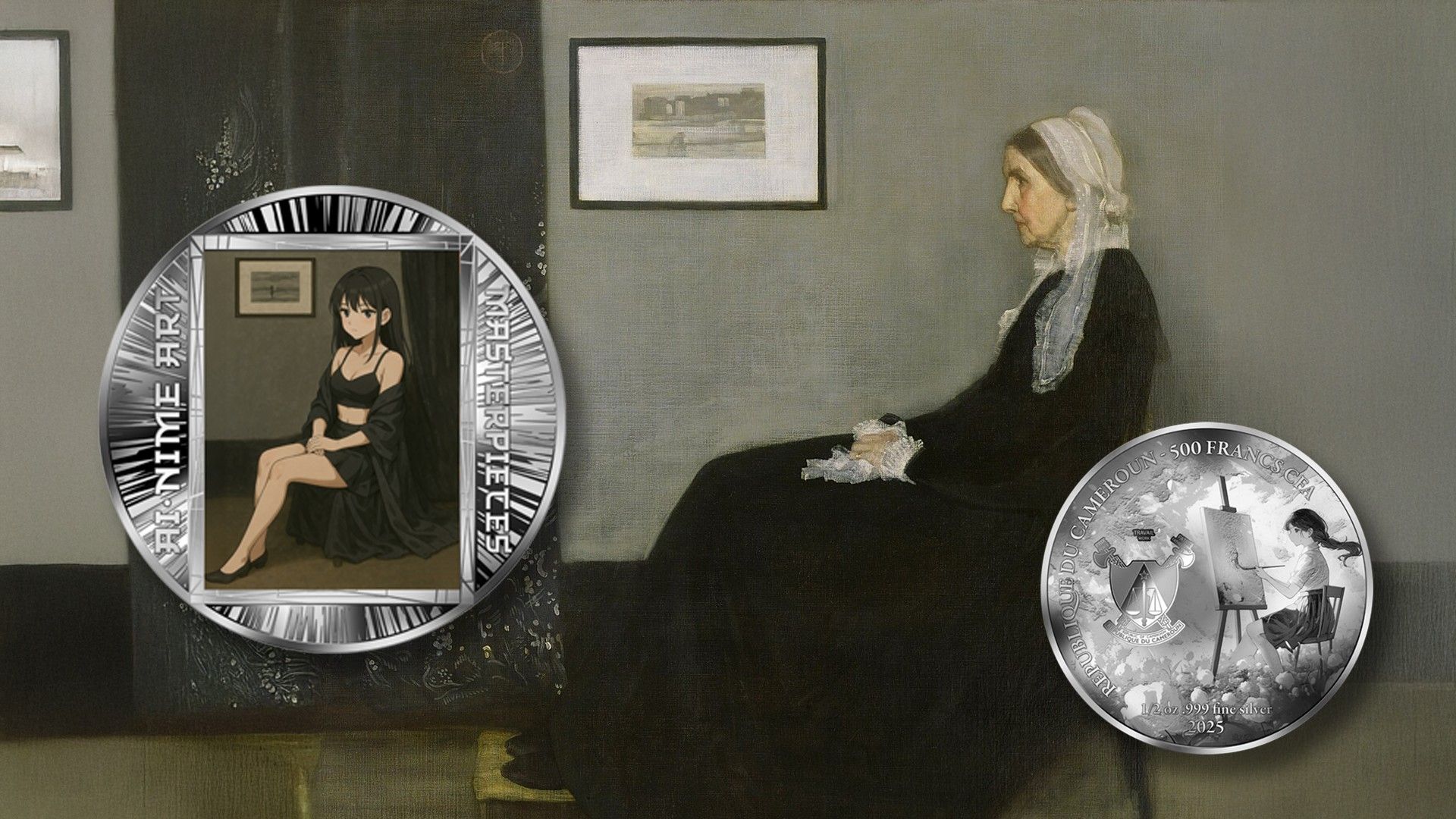 1920x1080 Whistler's Mother•NIME Art series® key to silver™