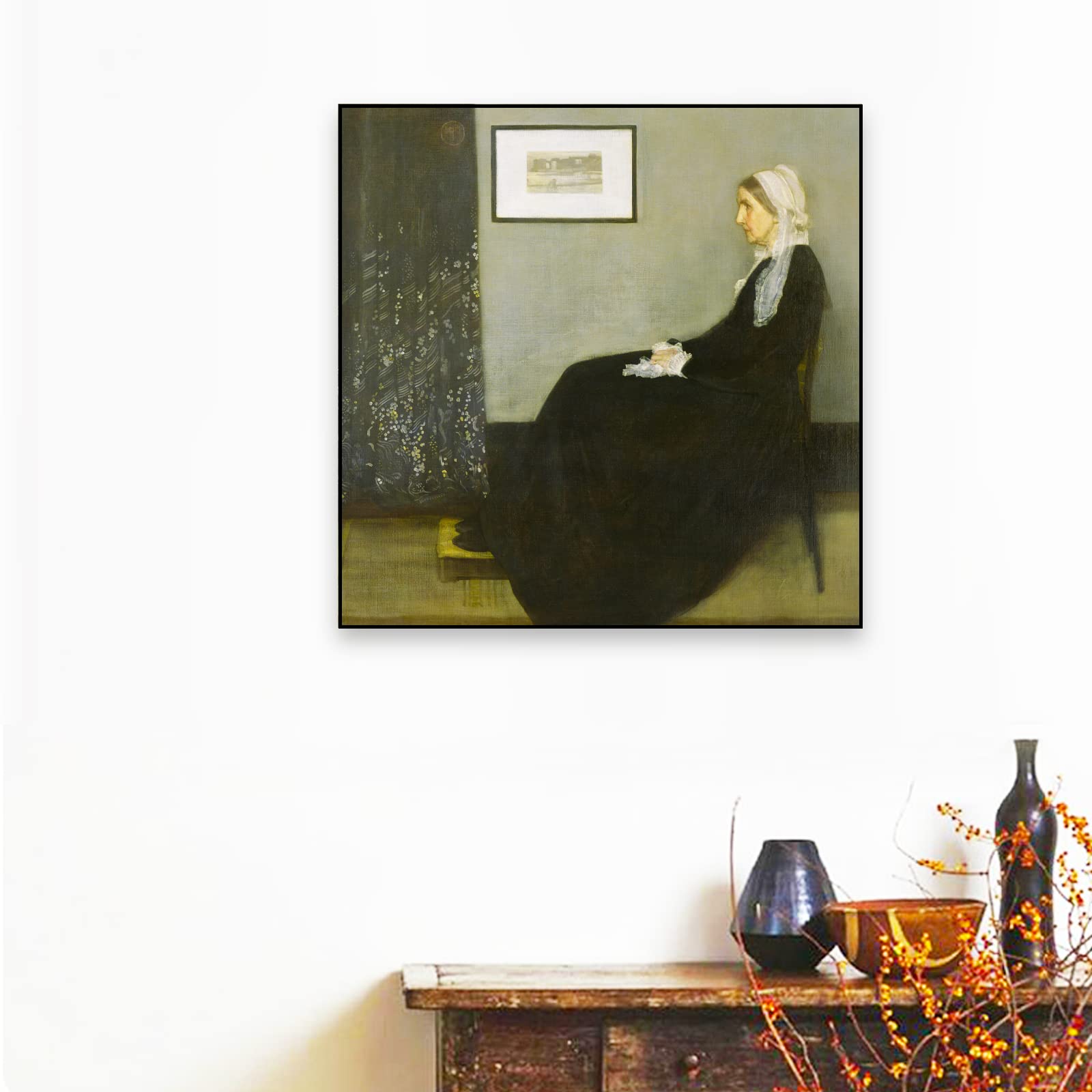 1600x1600 ZZPT Whistler's Mother Poster Print McNeill Whistler Painting Portrait Wall Art Modern Canvas Artwork For Bedroom Living Room Decor Unframed (8x8in 20x20cm) : Amazon.ca: Home