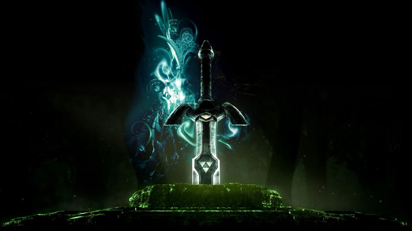 1366x768 Netherite Sword Wallpaper