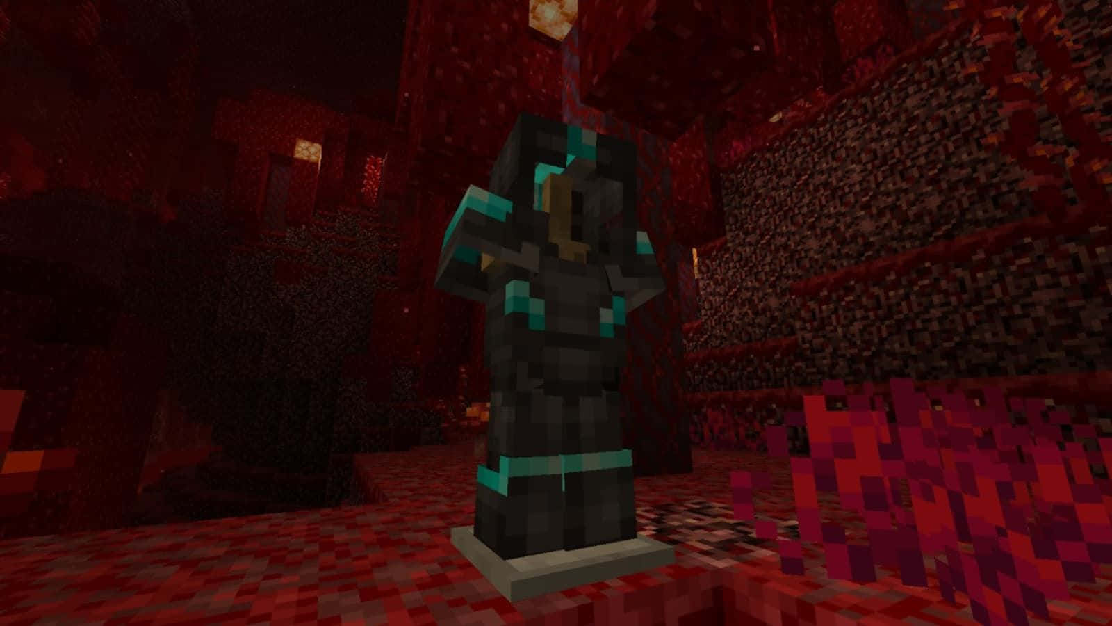 1600x900 Download Fully Equipped: Minecraft Armor Ready for Battle Wallpaper