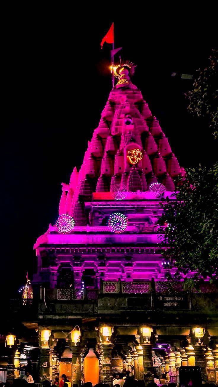 736x1307 Night lighting in Mahakaleshwar Jyotirlinga