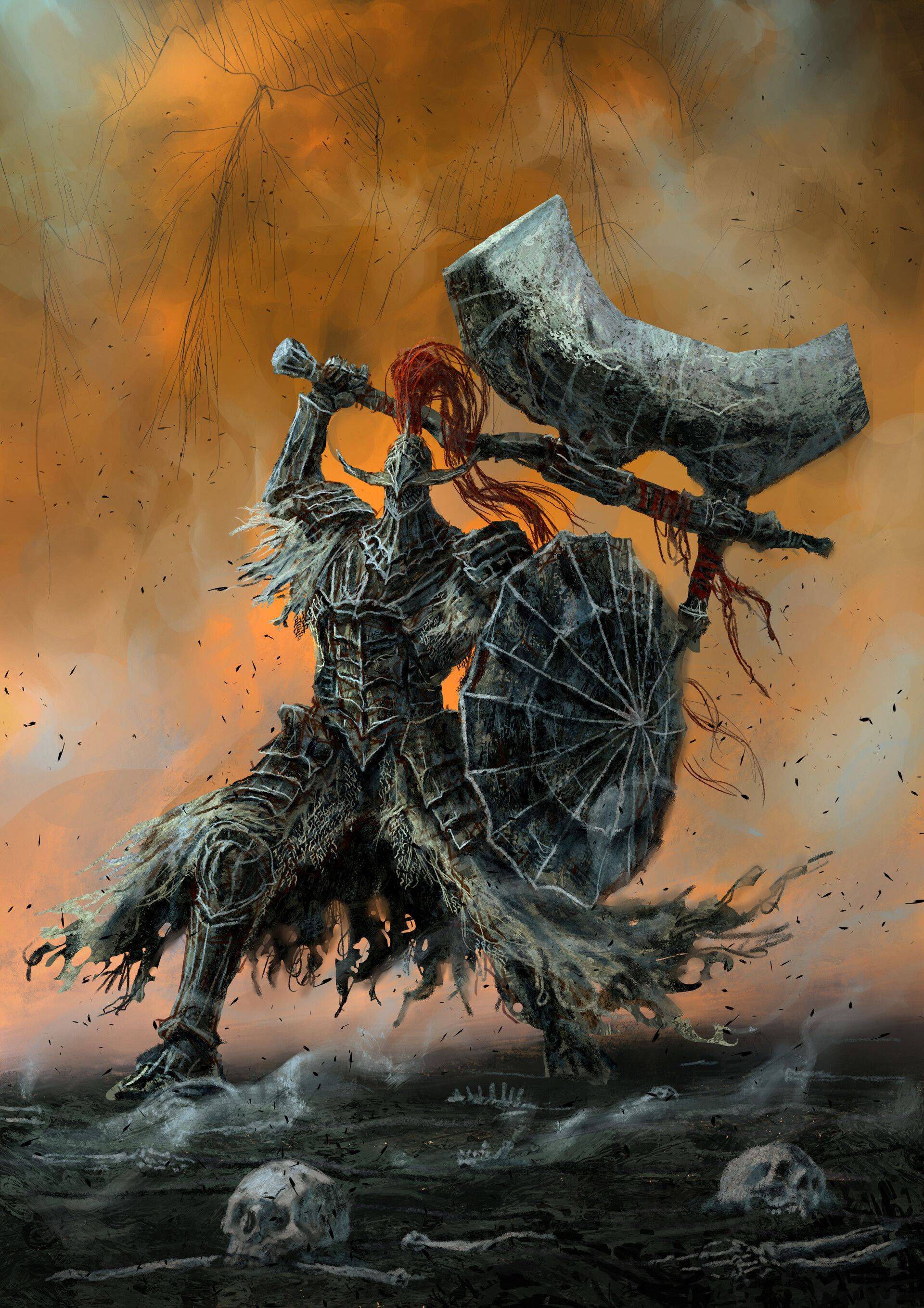 1920x2716 Dragon Slayer Armor Fanart form Dark Souls 3