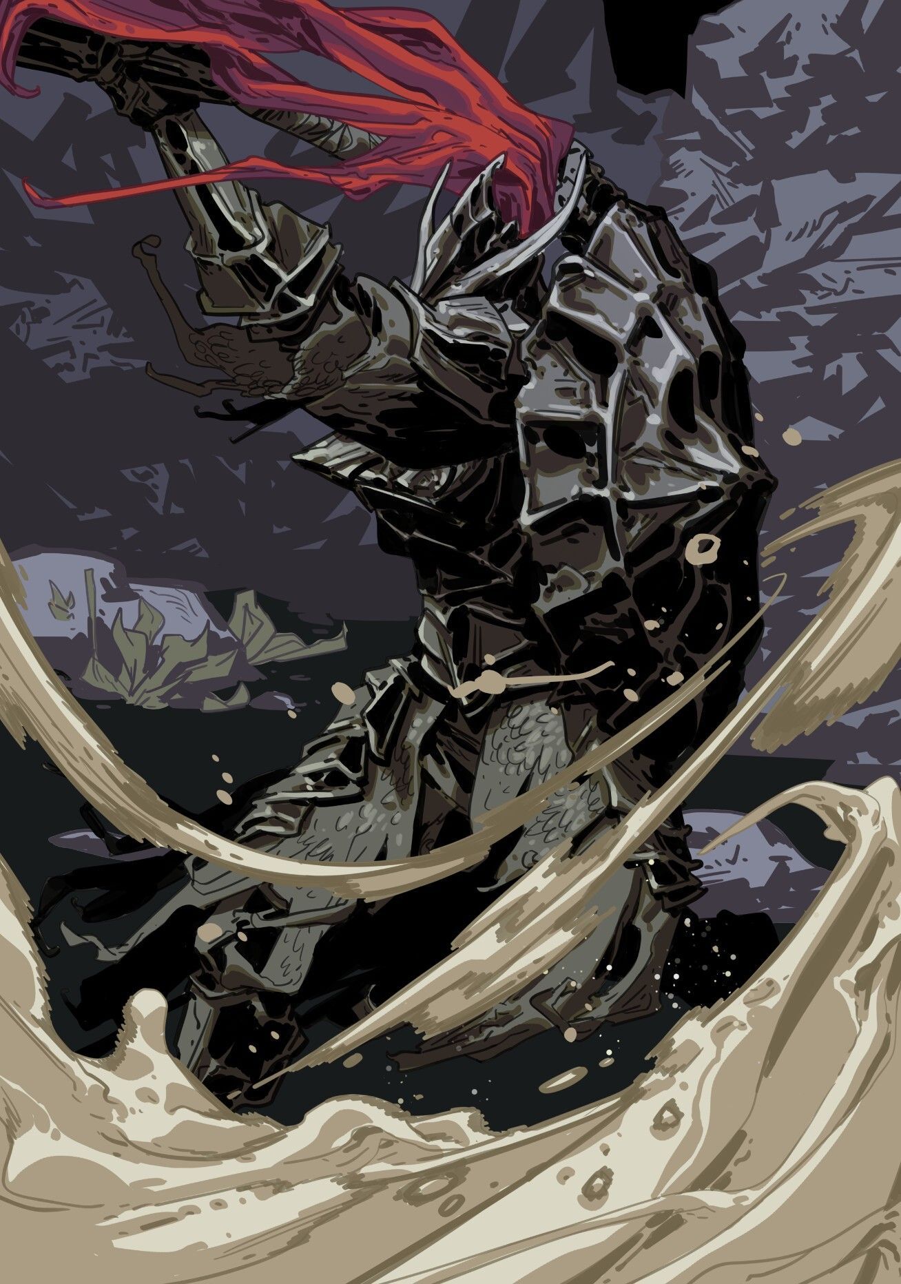 1308x1864 Dragonslayer Armour (Dark Souls)