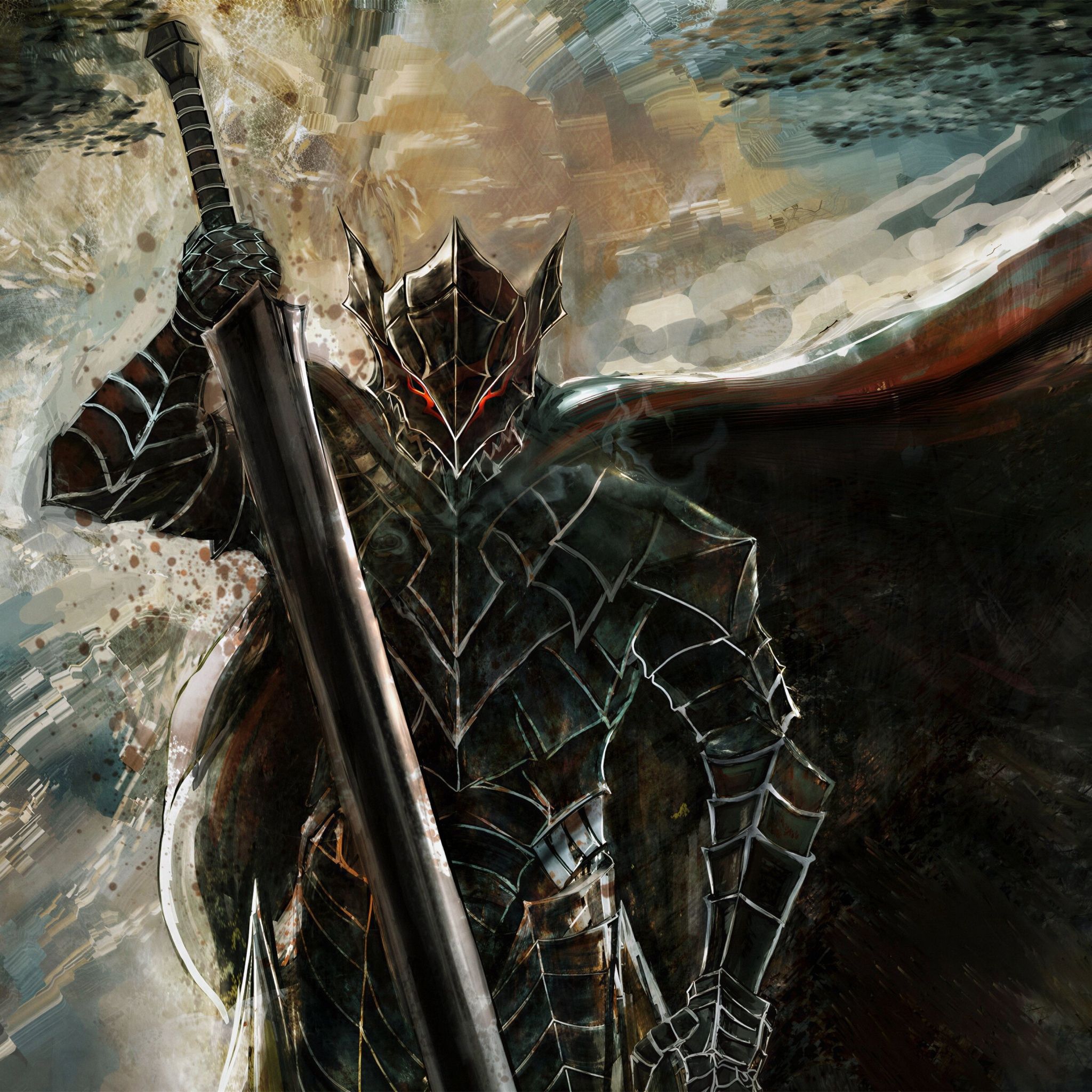 2048x2048 Berserker Armor Wallpaper 4K, Dragon Slayer, 5K, Artwork