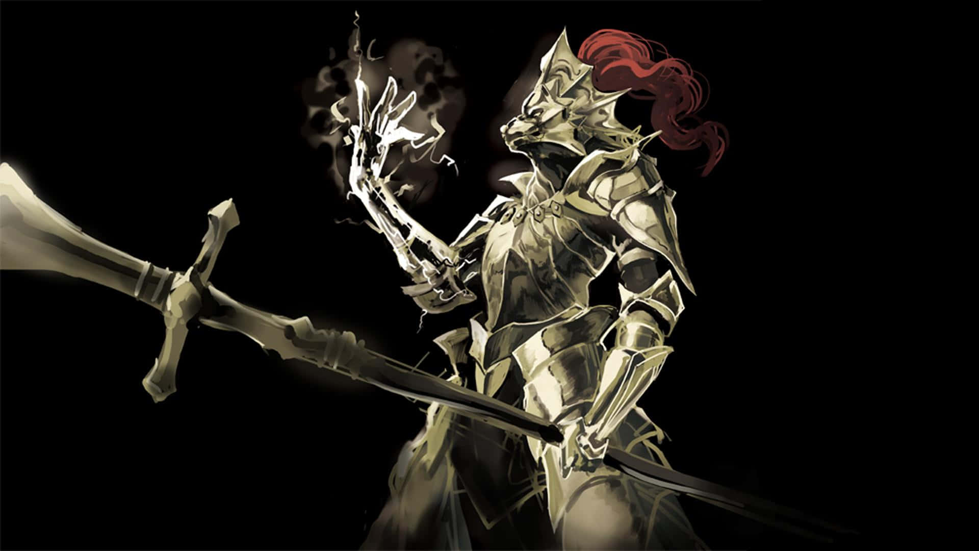 1920x1080 Download Dragon Slayer Ornstein, the formidable knight in action Wallpaper
