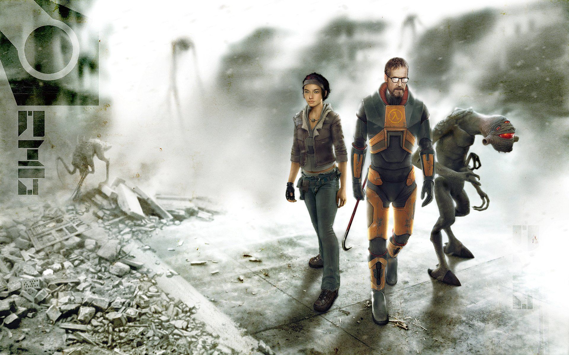 1920x1200 Half Life 2 HD: Gordon Freeman & Alyx Vance In Actionx1200