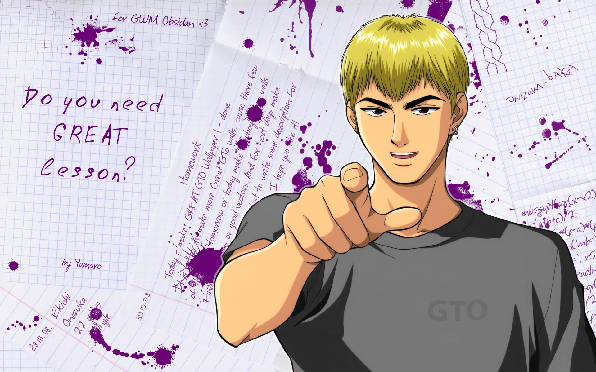 1920x1200 Great Teacher Onizuka poster HD wallpaper