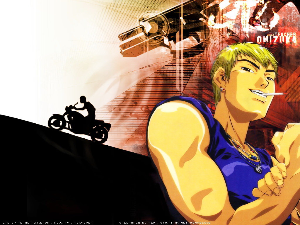 1024x768 Onizuka Eikichi. Anime Image Board