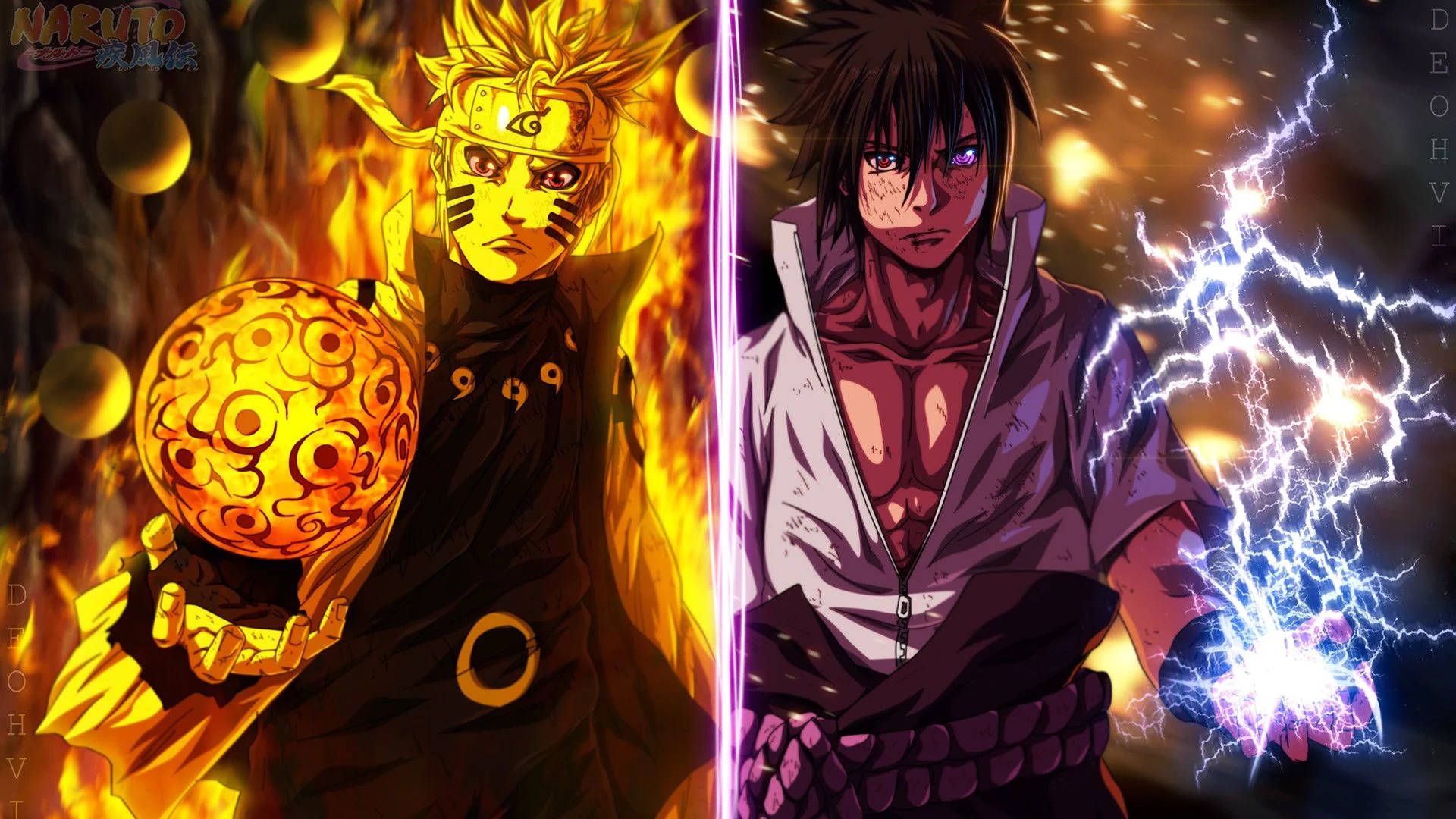 1920x1080 Download Naruto And Sasuke Ninjutsu Wallpaper