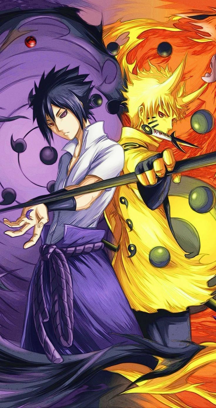 736x1389 Naruto, Sasuke, cool, Jinchuuriki, Bijuu, Nine Tails, Kyuubi, Nine Tails Sage Mode, Rinnegan, moon, sun; Naruto