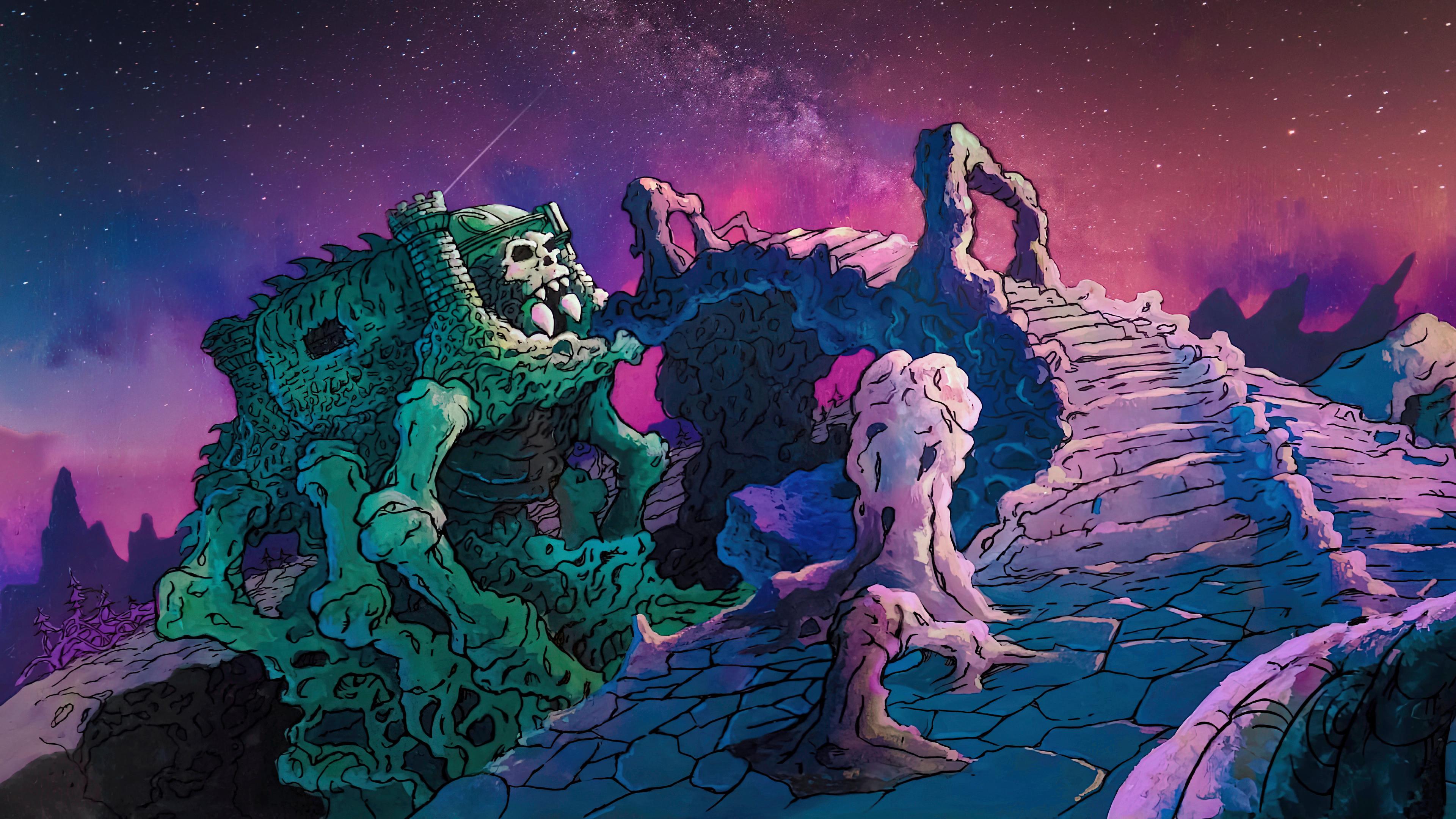 3840x2160 Sharing a Castle Grayskull wallpaper I made\edited