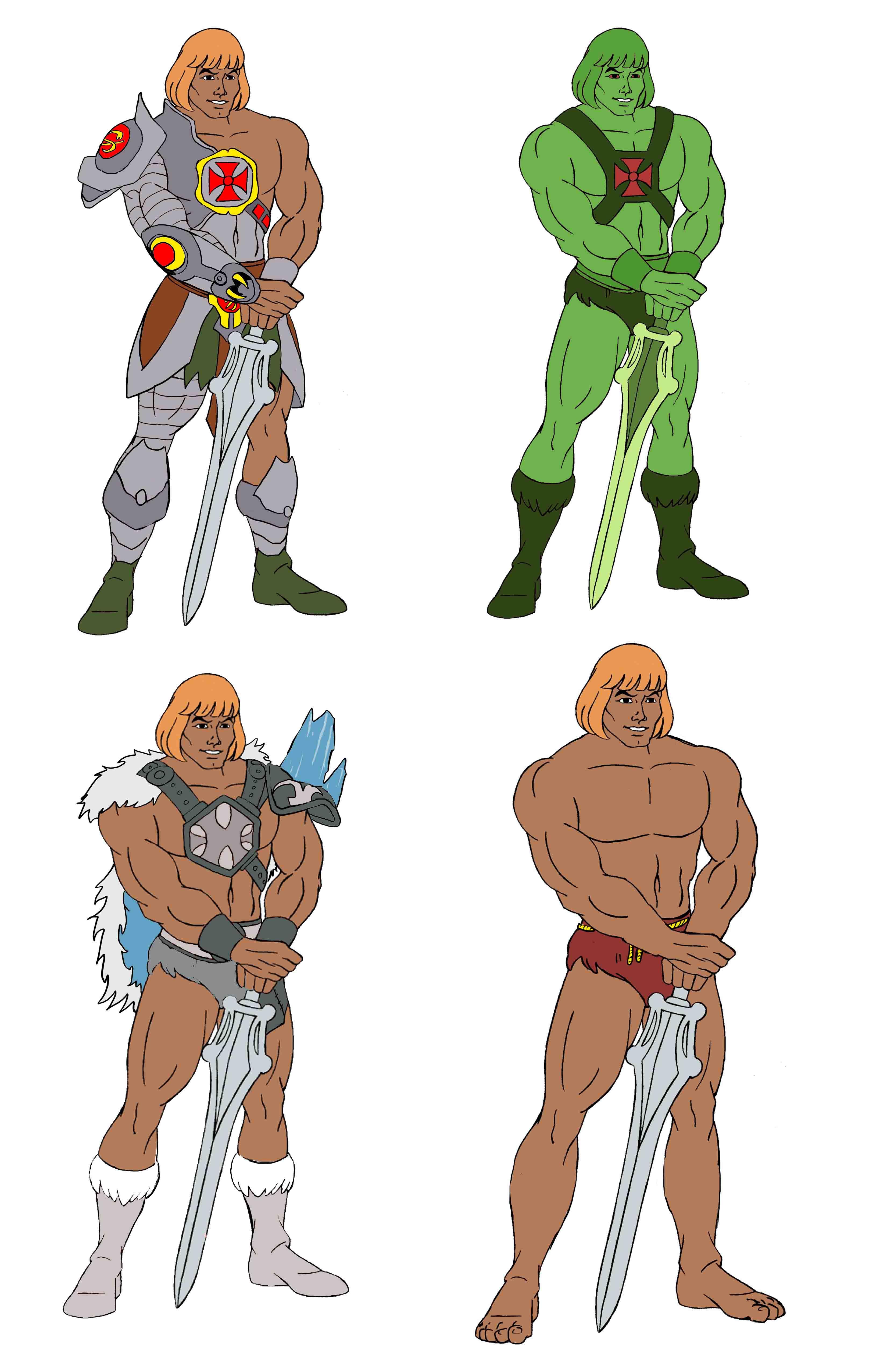 3300x5100 Different Versions Of He Man As Filmation