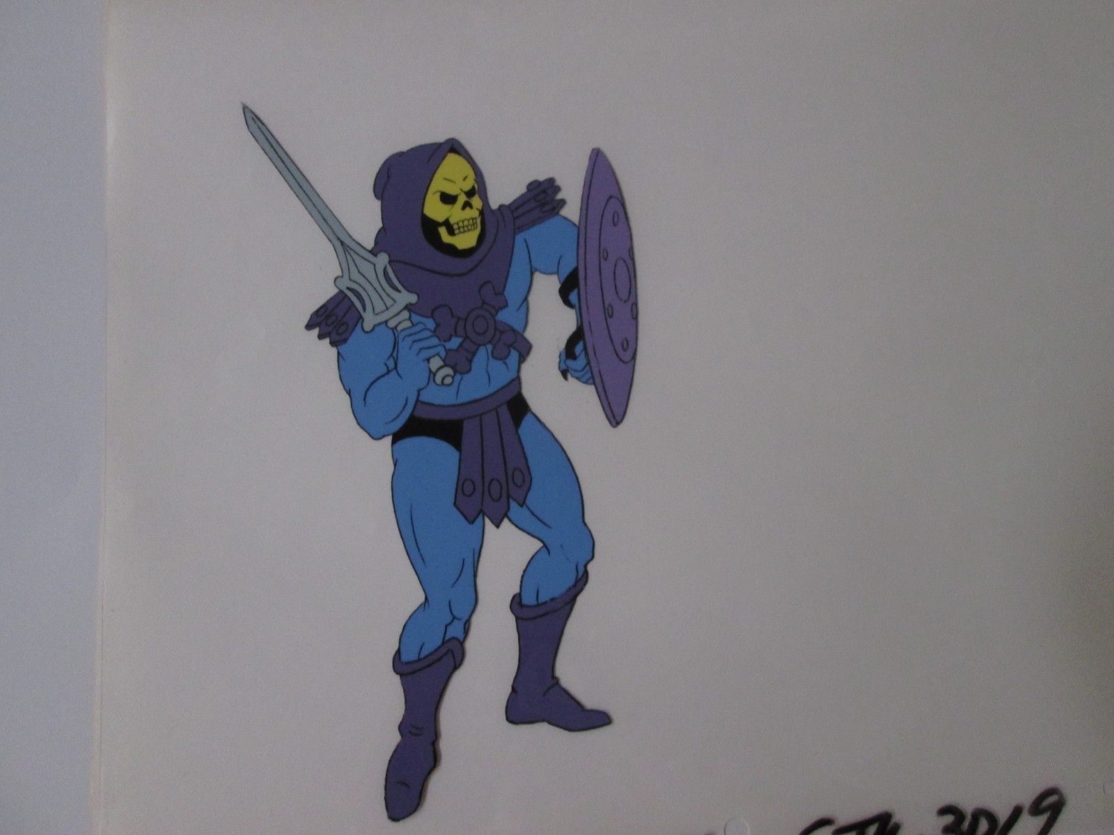 1600x1200 Filmation He Man Skeletor Production Cel Set Of 3 Great Cels With Sword & Shield