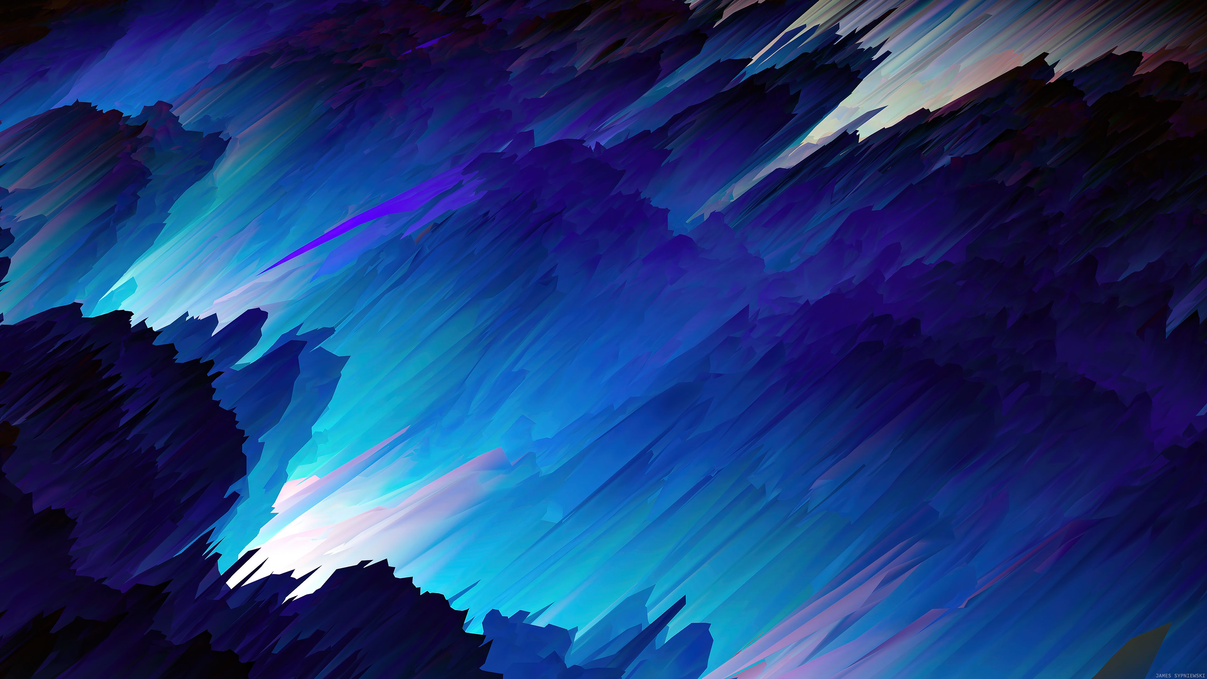 3840x2160 Abstract Blue Wave Background Wallpaper 4K HD PC f