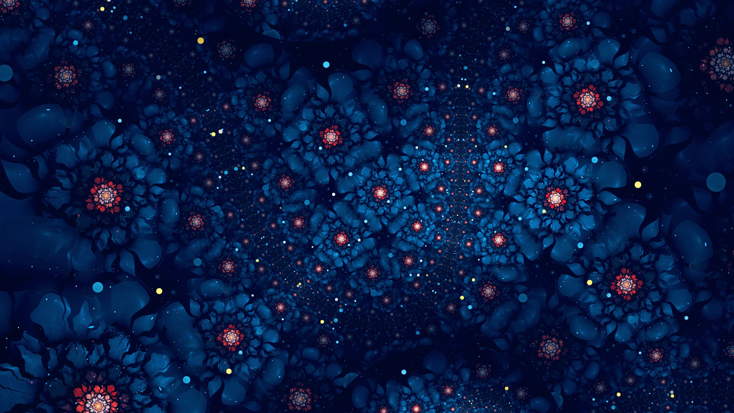 2560x1440 Wallpaper Blue and Black Abstract Painting, Background Free Image