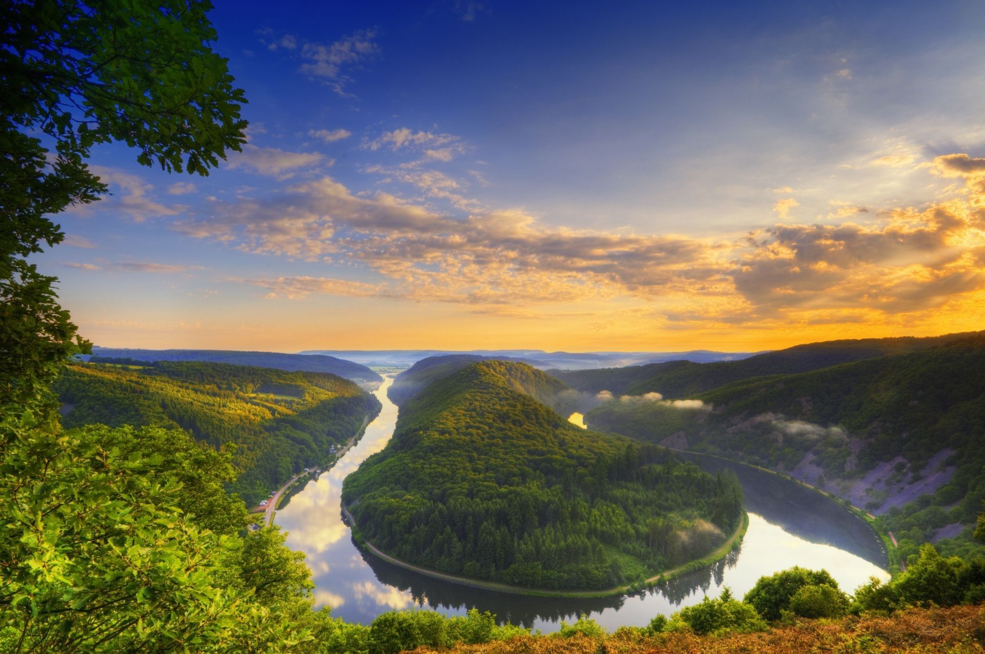 1920x1275 Snake River Zaar Schleife Germany Summer Sky