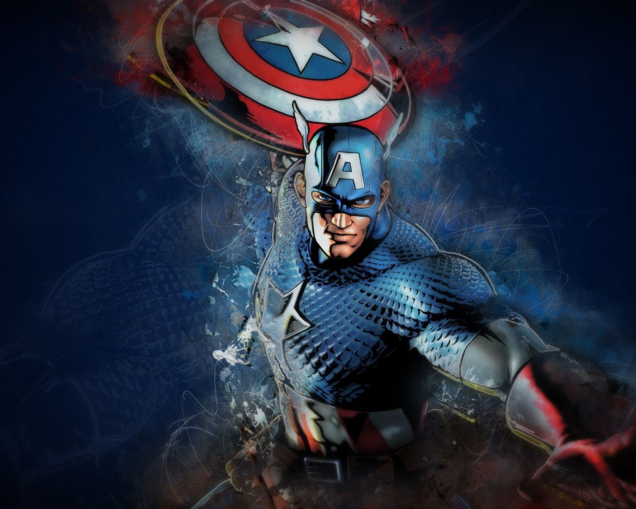 1280x1024 Wallpaper Captain America, shield, mask, Marvel comics, art picture 3840x2160 UHD 4K Picture, Image