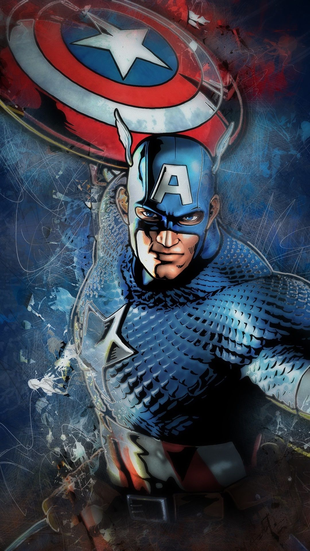 1080x1920 Captain America, Shield, Mask, Marvel Comics, Art Picture 1080x1920 IPhone 8 7 6 6S Plus Wallpaper, Background, Picture, Image