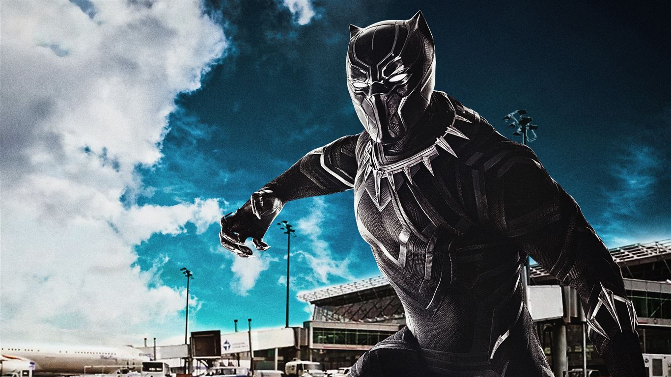 1366x768 black panther captain america civil war 8k MacBook Pro Wallpaper Download