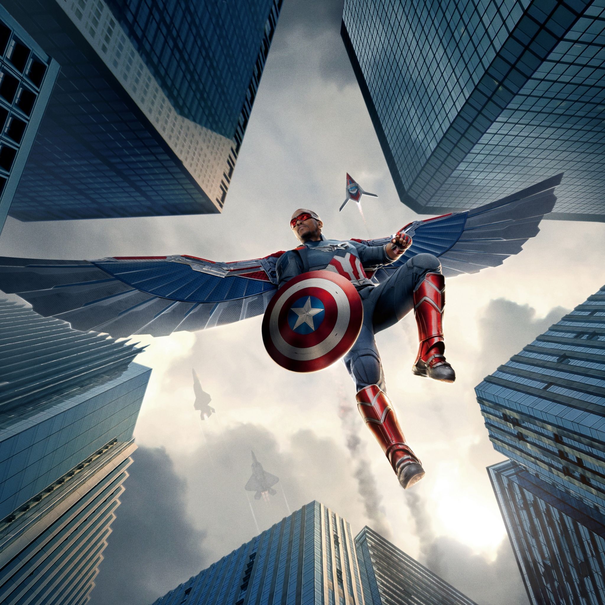 2048x2048 Captain America: Brave New World Wallpaper 4K, Vertical, Sam Wilson