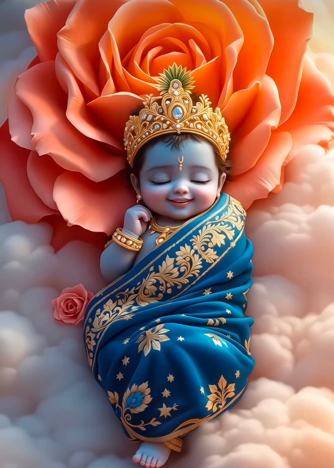 1080x1513 Cute Bal Krishna Photo