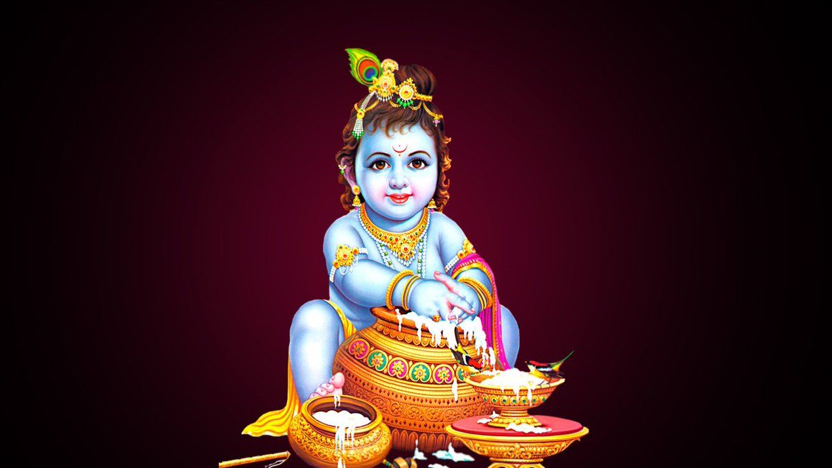 1200x675 Cute Bal Gopal HD Image, Background Photo More Pics : @Kinjal_koshti19
