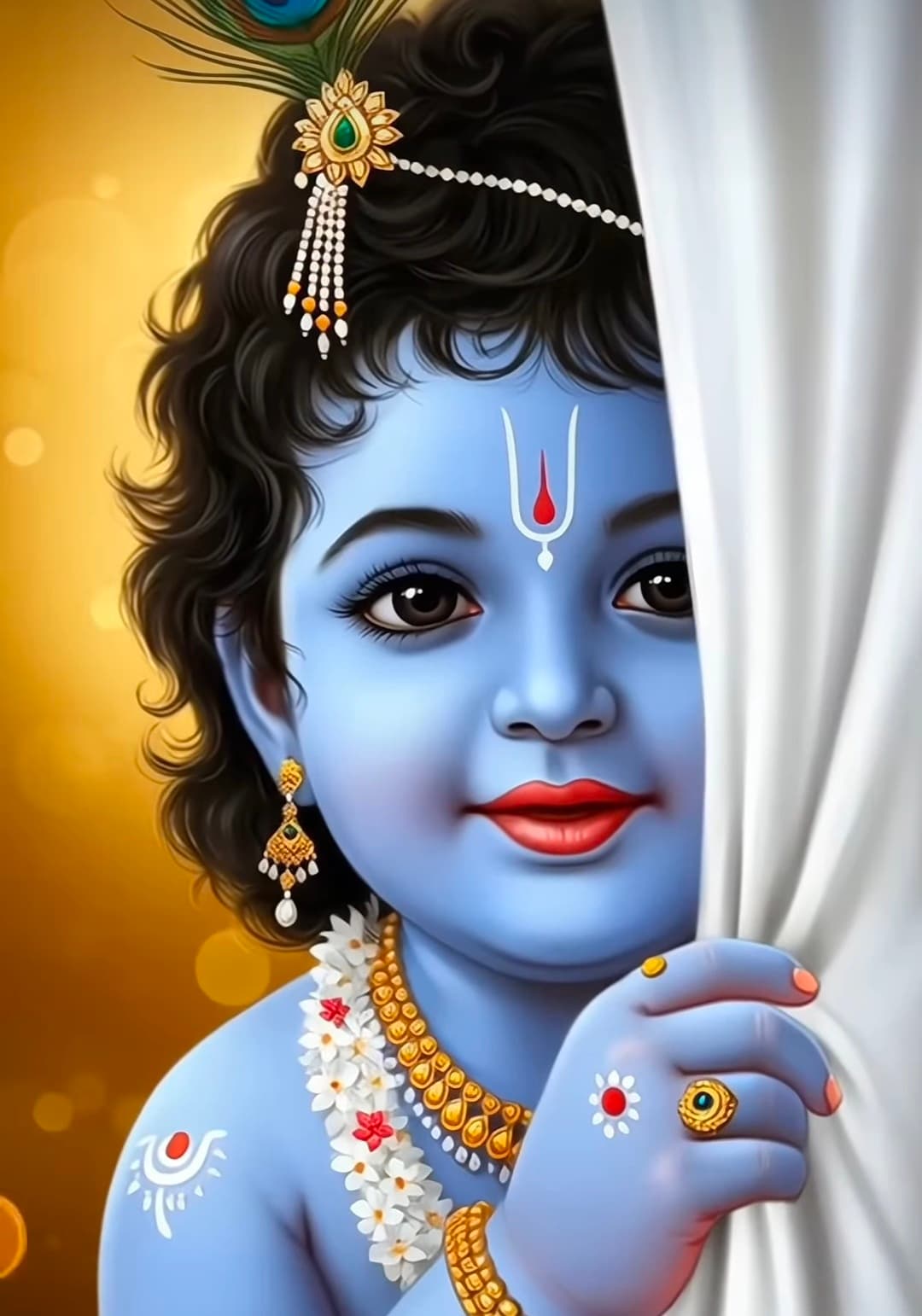 1080x1542 Beautiful Bal Krishna Photo