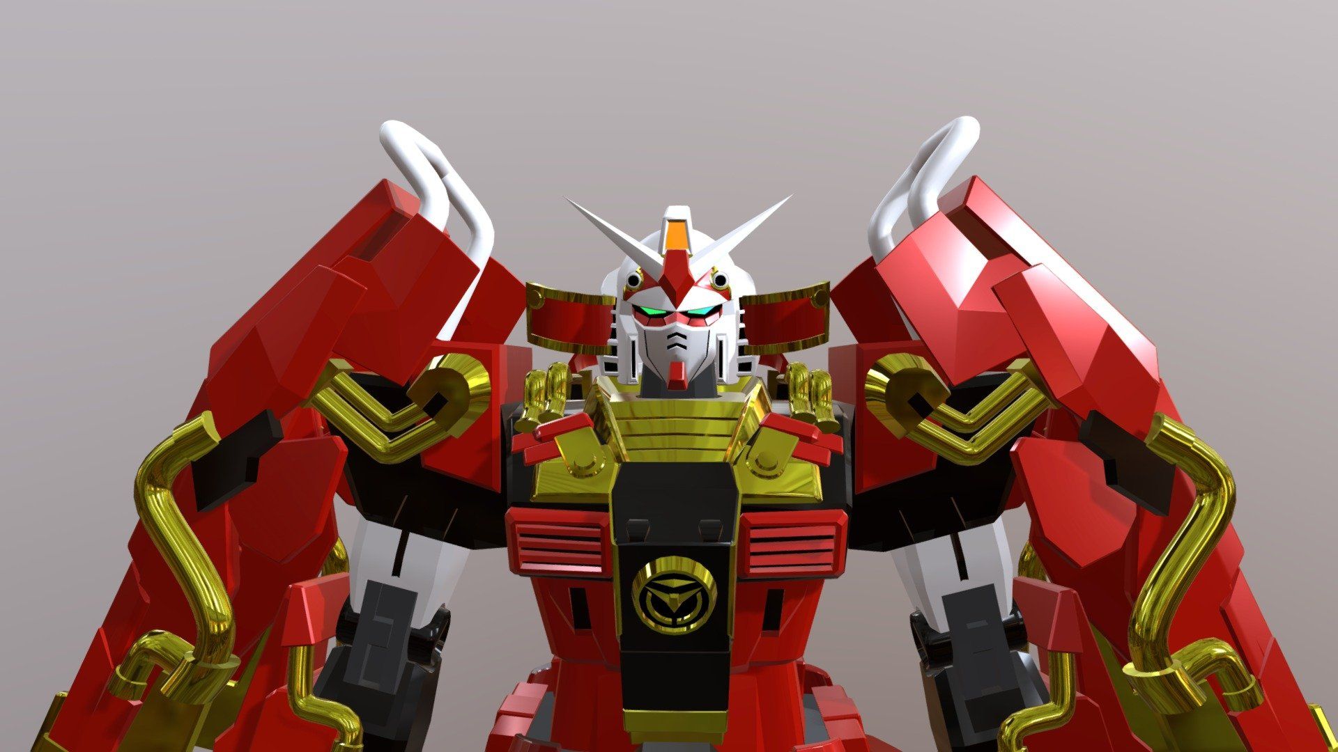 1920x1080 Shin Musha Gundam model by Weronwel [d81d3e0]