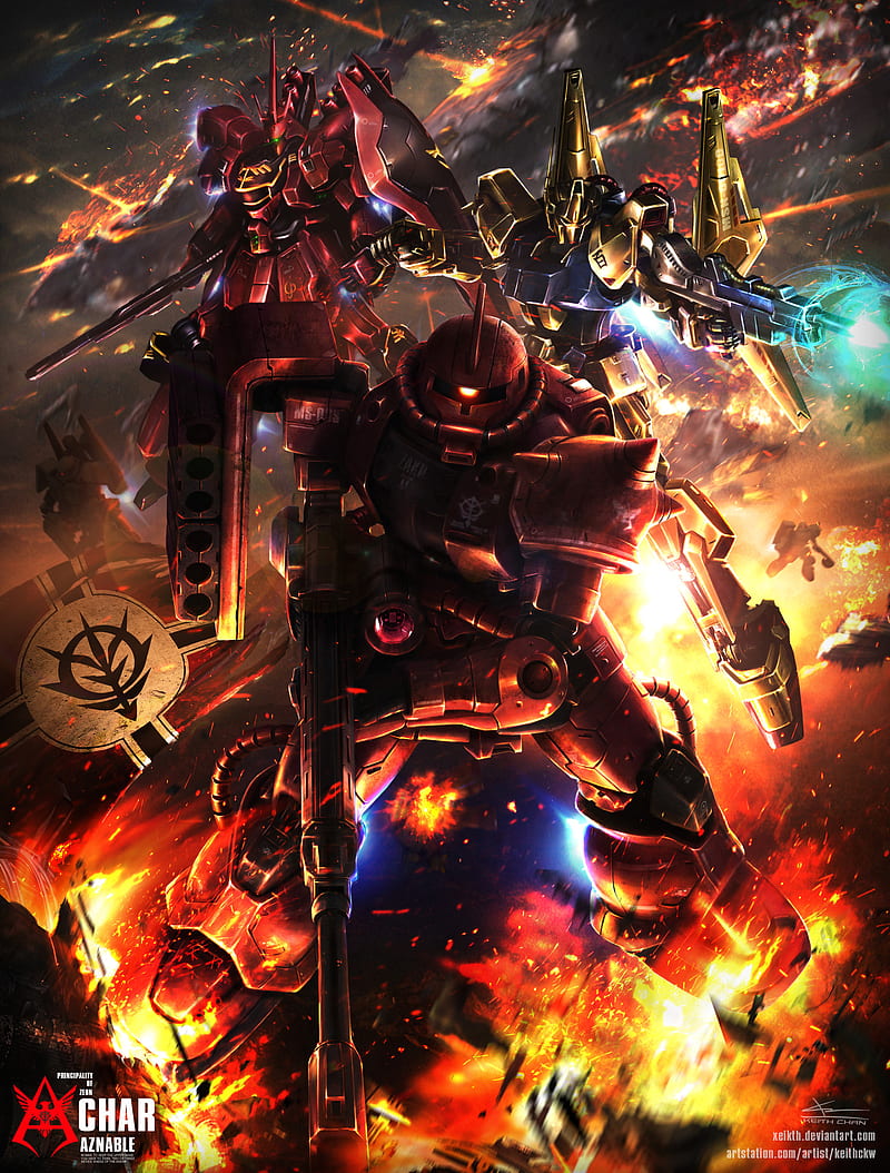 800x1054 Char Aznable, comet, gundam, red, space, HD phone wallpaper