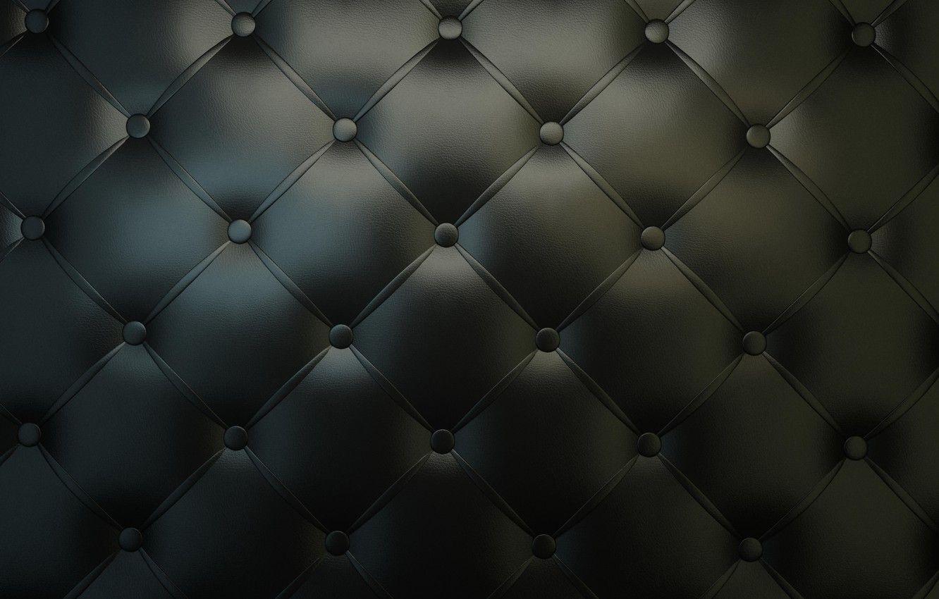 1332x850 Wallpaper leather, black, upholstery, decorative nails image for desktop, section текстуры